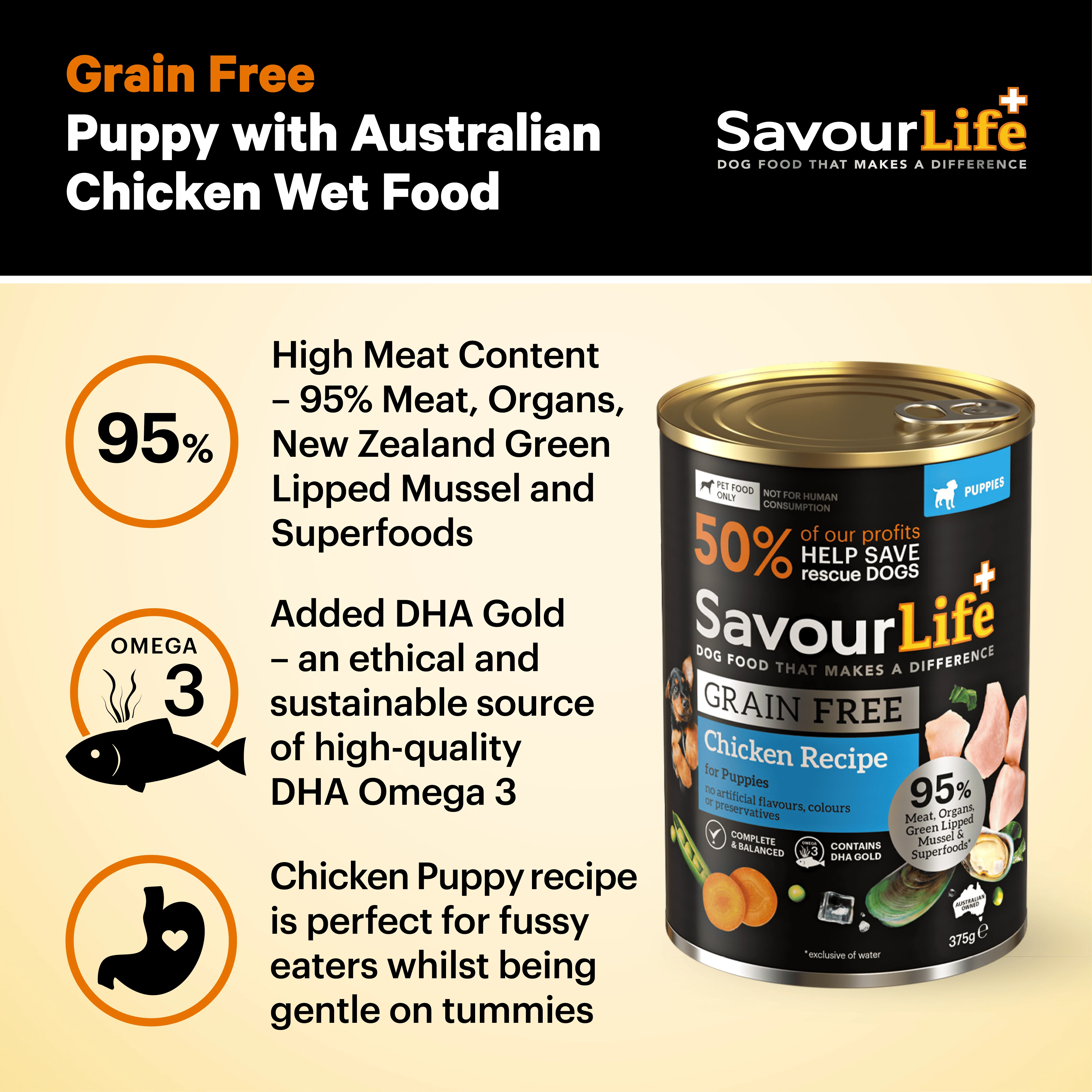 SavourLife Grain Free Puppy Chicken 375g - Image 4