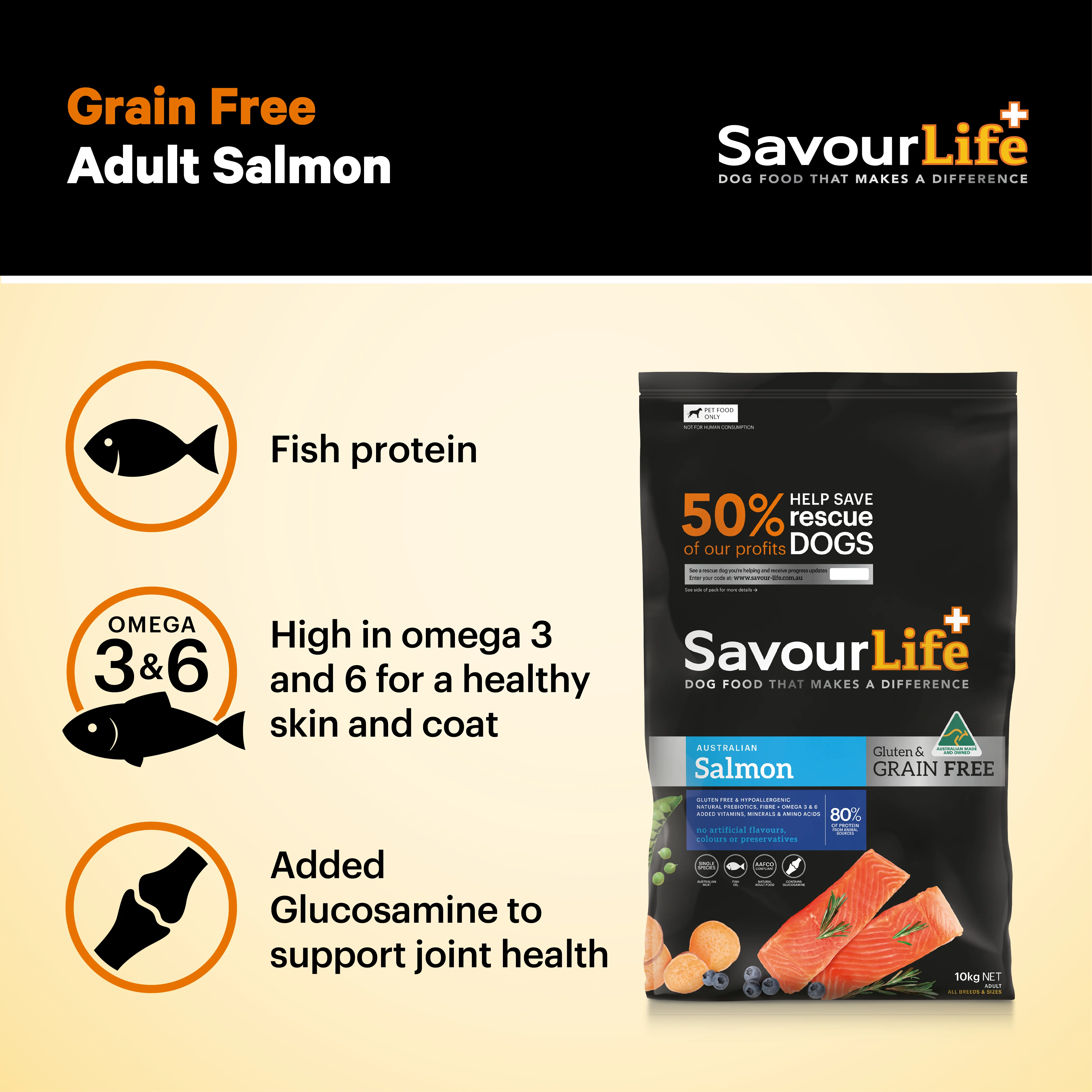 SavourLife - Grain Free Salmon Dog Dry Food (10kg) - Image 4