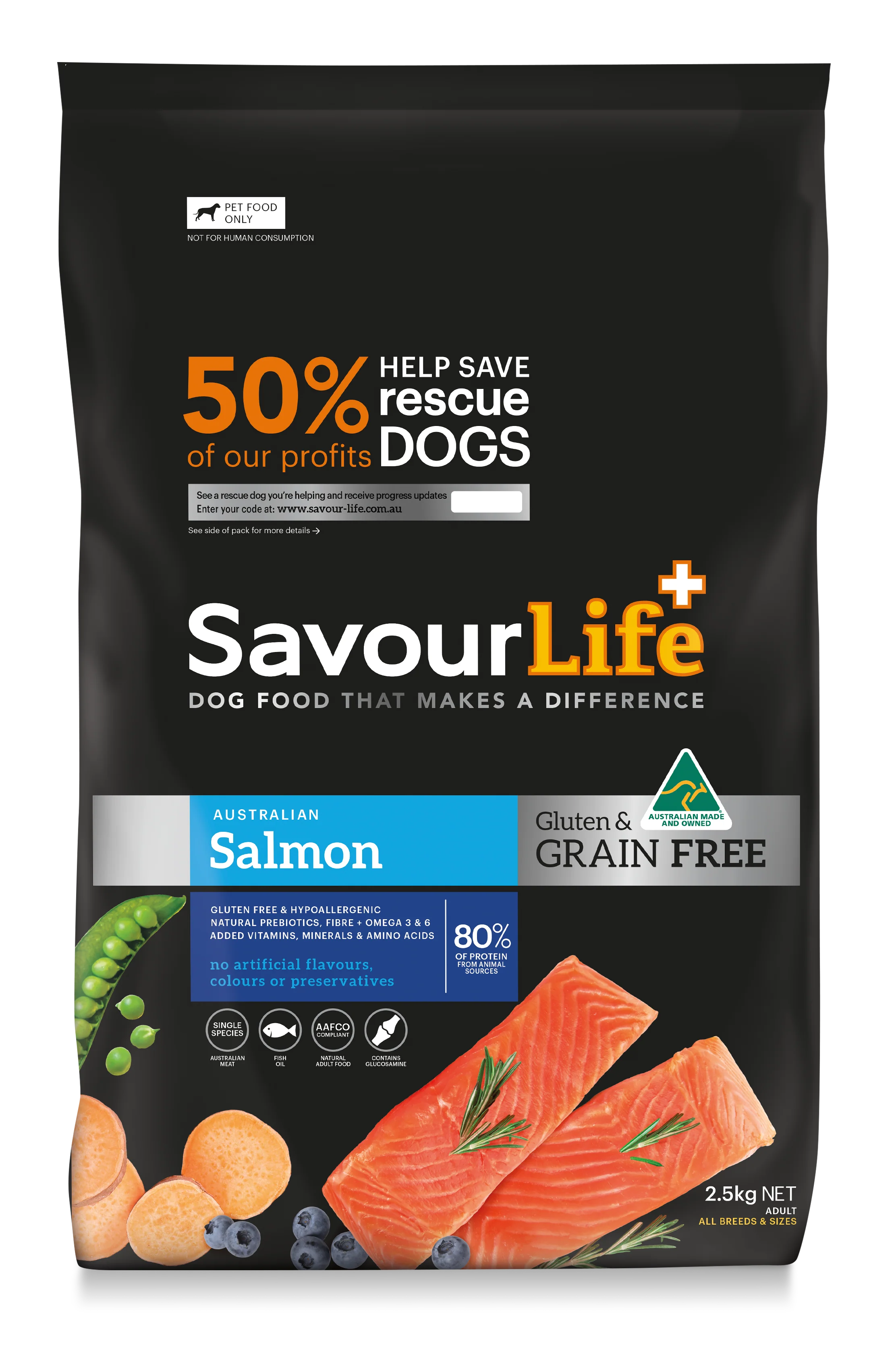 SavourLife - Grain Free Salmon Dog Dry Food (2.5kg)