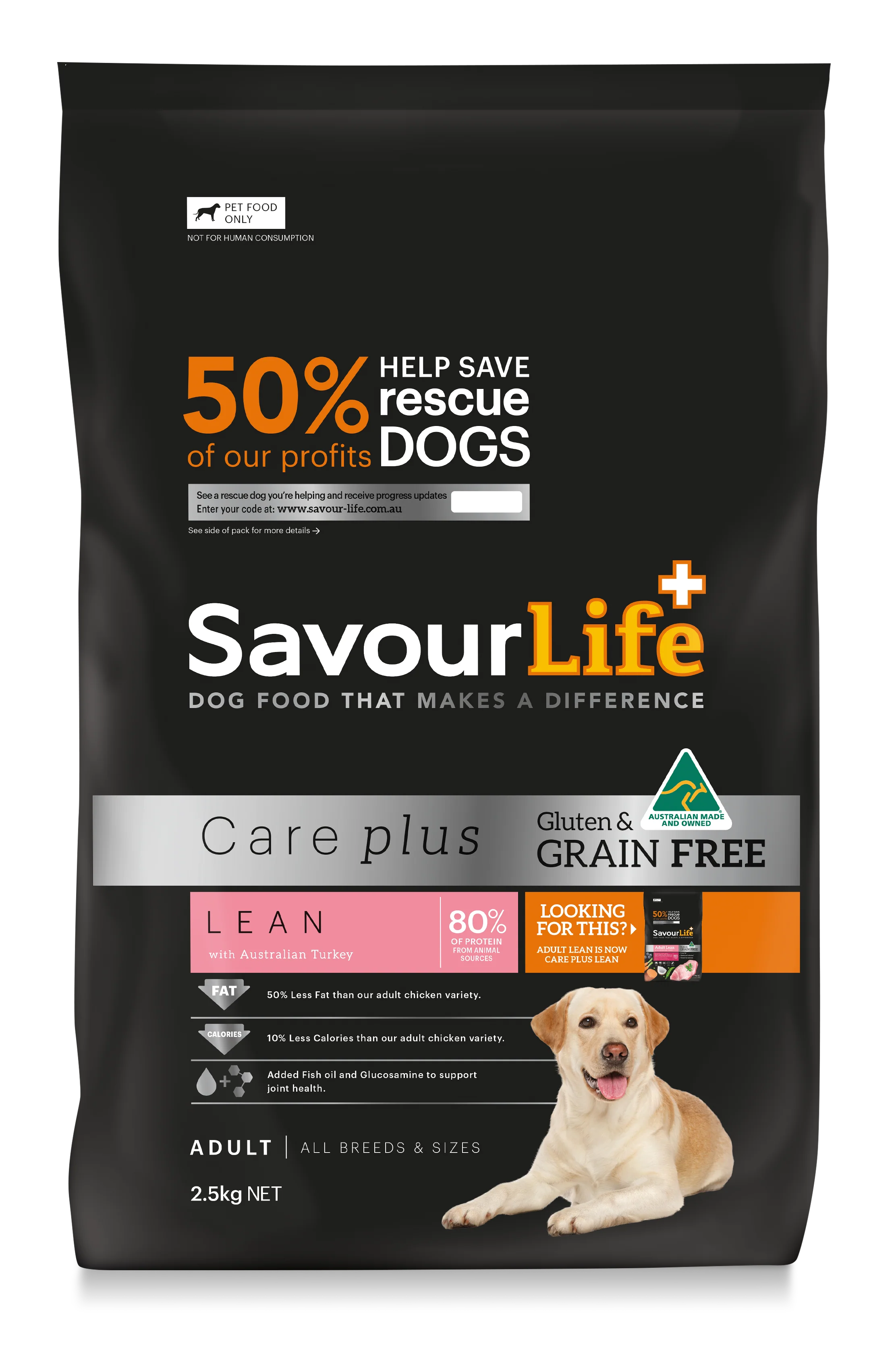 SavourLife - Grain Free Turkey CarePlus Lean Dog Dry Food (2.5kg)