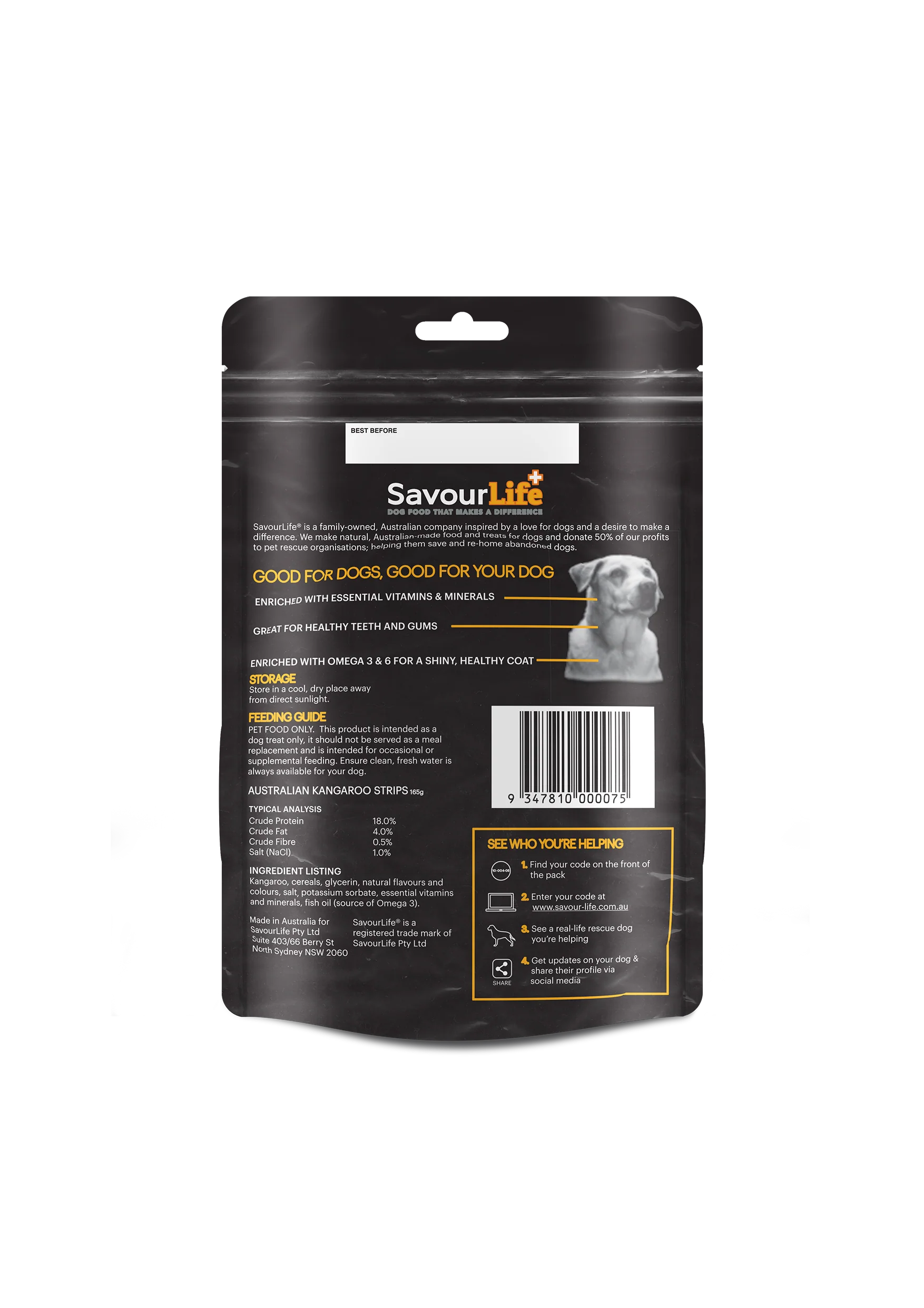 SavourLife - Australian Kangaroo Strips (165g) - Image 2
