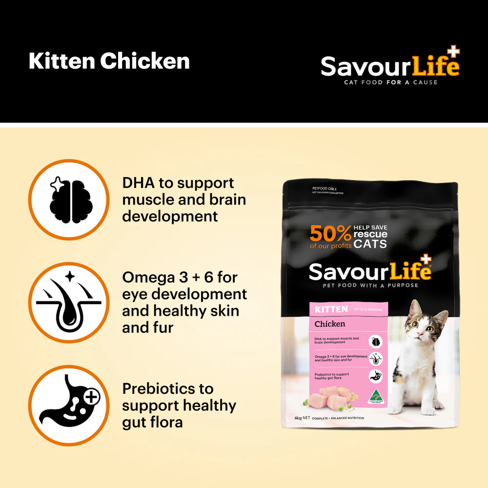 SavourLife Kitten Chicken Dry Cat Food (2kg) - Image 6