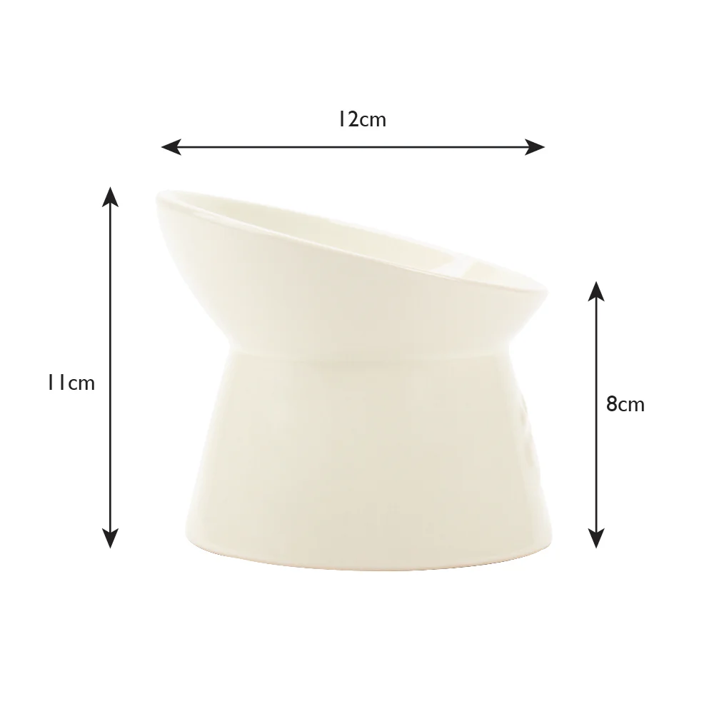 Scruffs - Icon Raised Cat Feeder Bowl Cream - Image 3