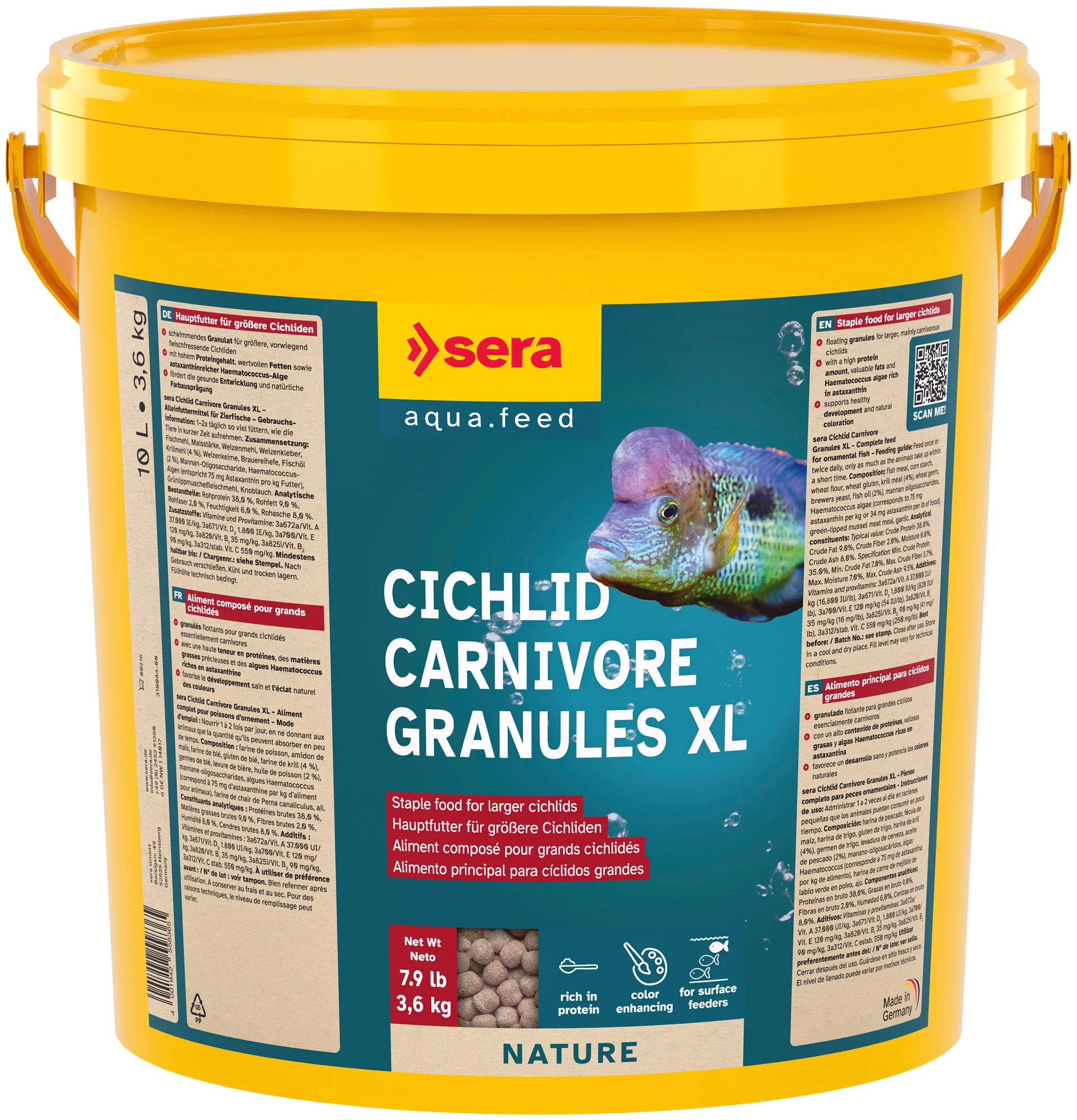 sera Cichlid Carnivore Granules XL 10L (3.6kg)