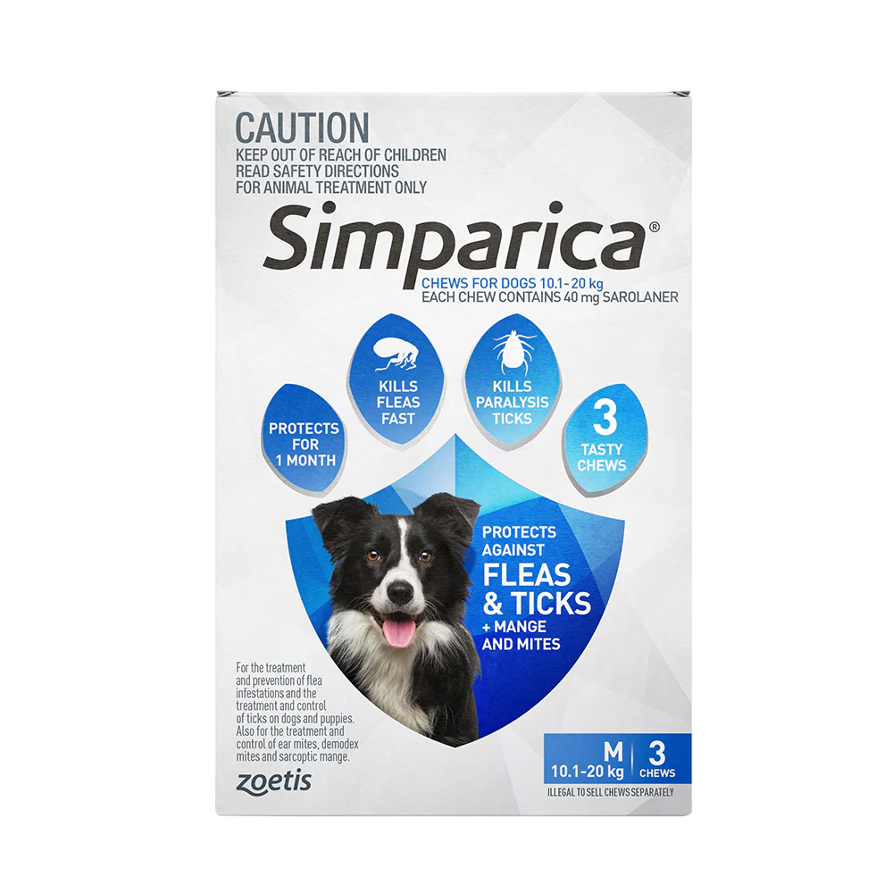 Simparica - Chews for Medium Dogs 10.1-20kg (3pk)