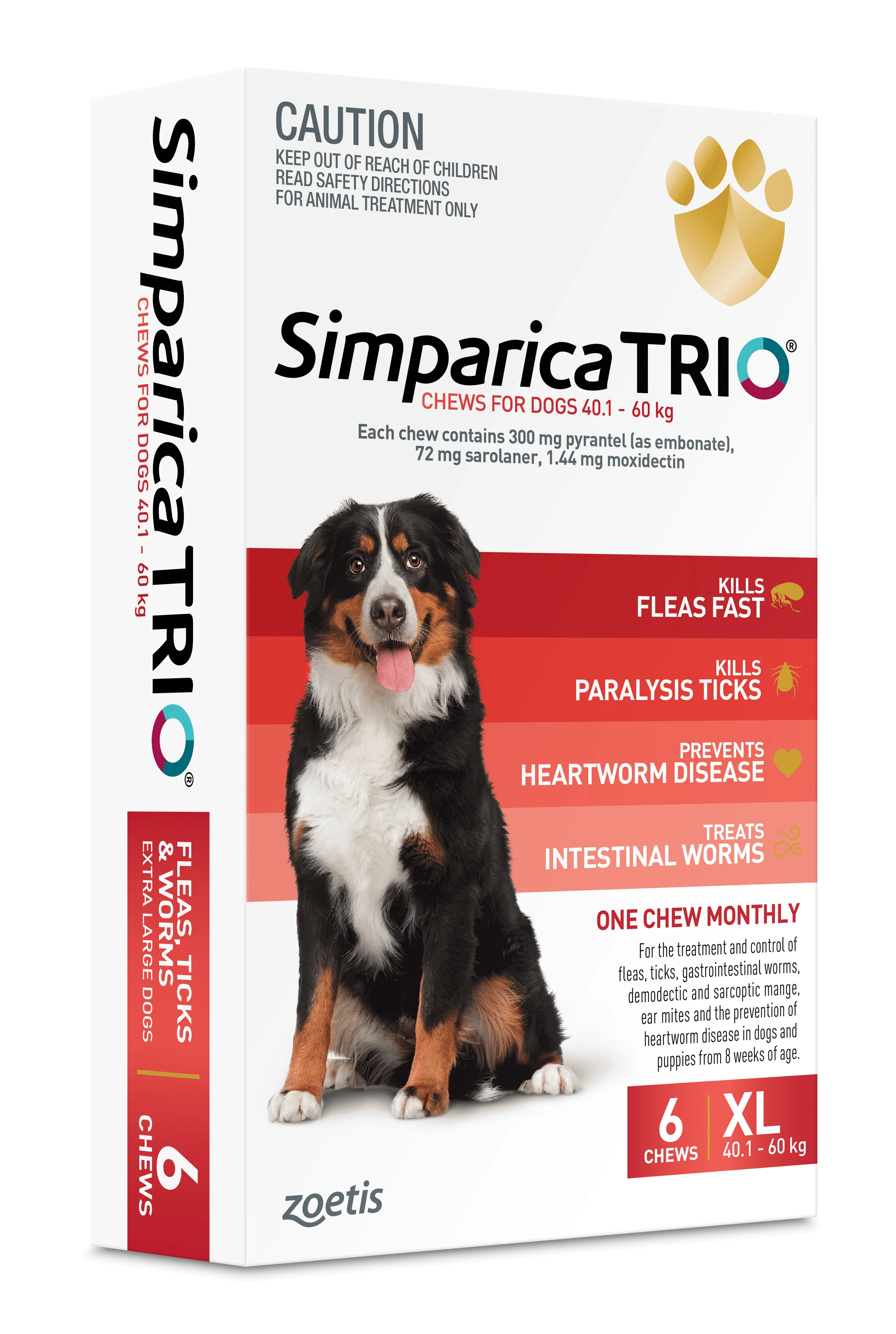Simparica Trio - Chews for Dogs 40.1-60kg (6pk) - Image 2