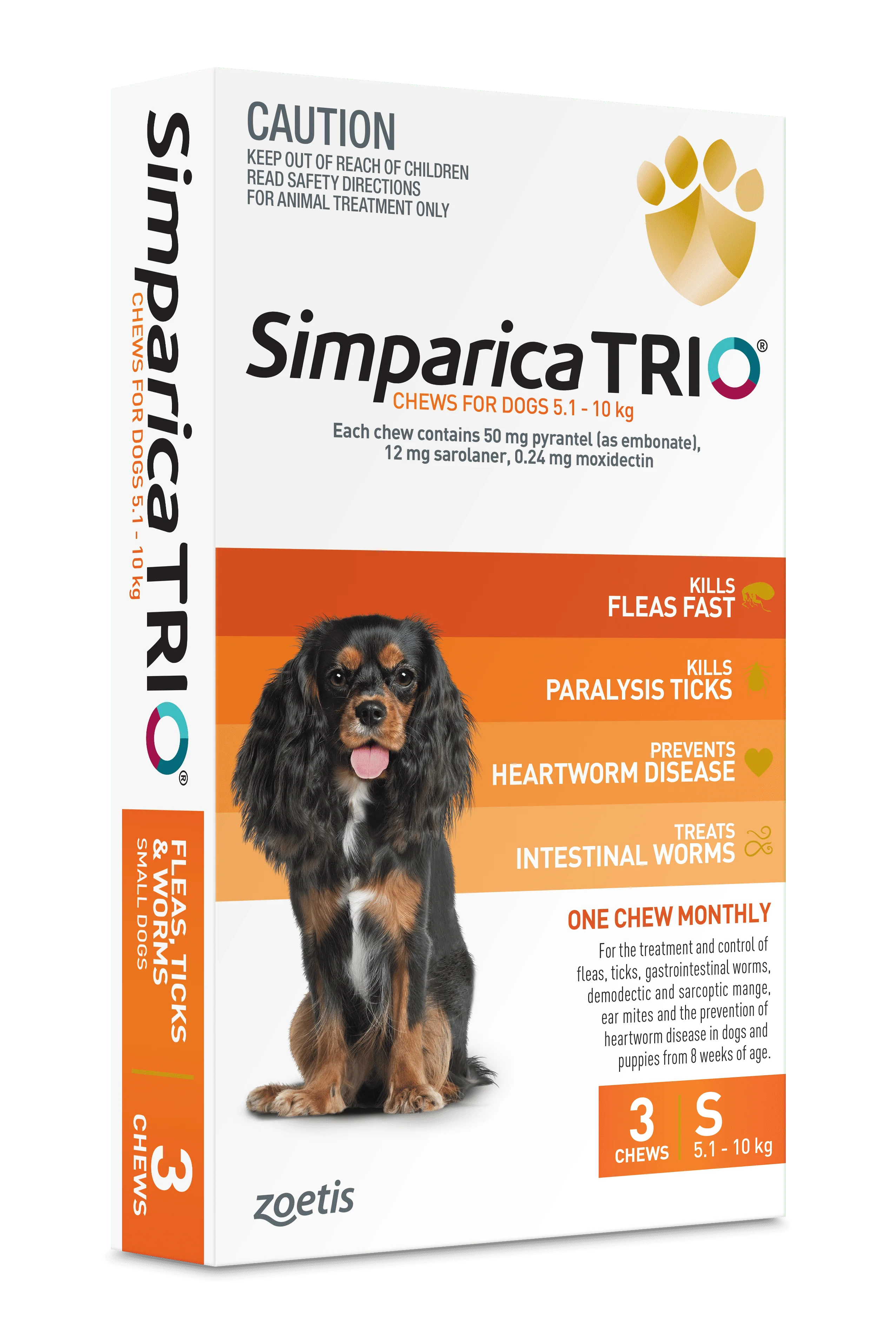Simparica Trio - Chews for Dogs 5.1-10kg (3pk) - Image 2
