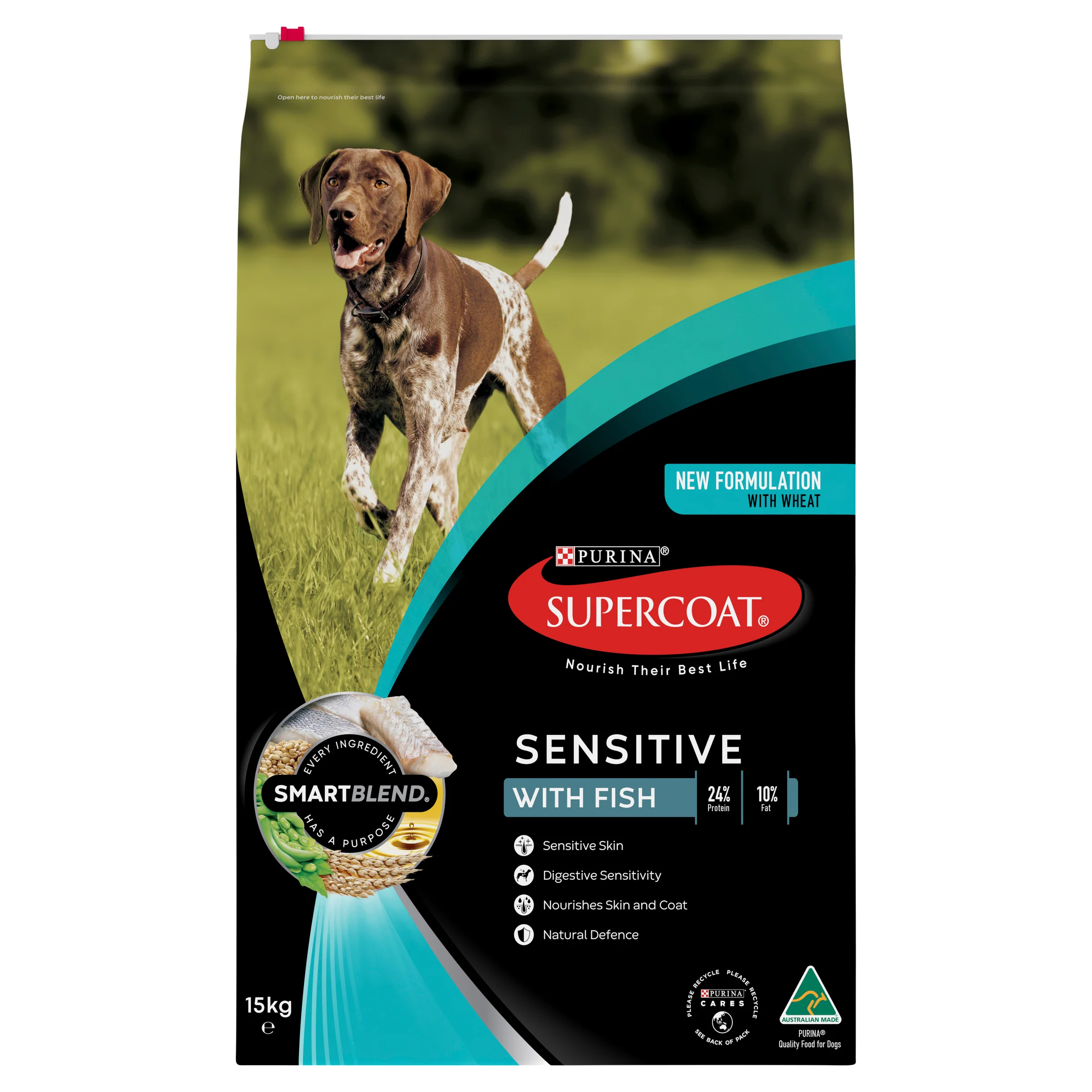 Supercoat - Sensitive with Fish Dog Dry Food (15kg)