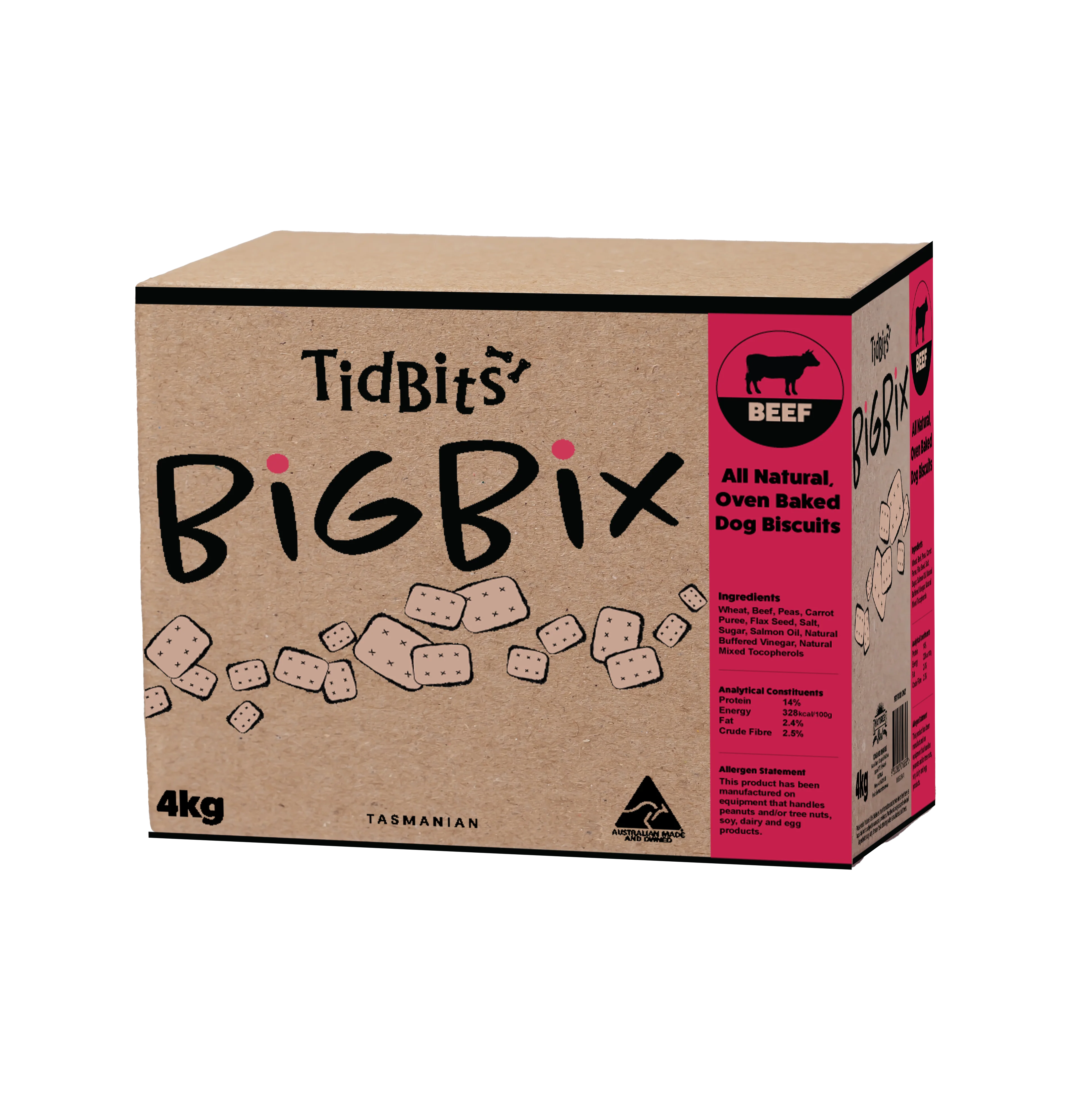 TidBits - Big Bix Beef Dog Treats (4kg)