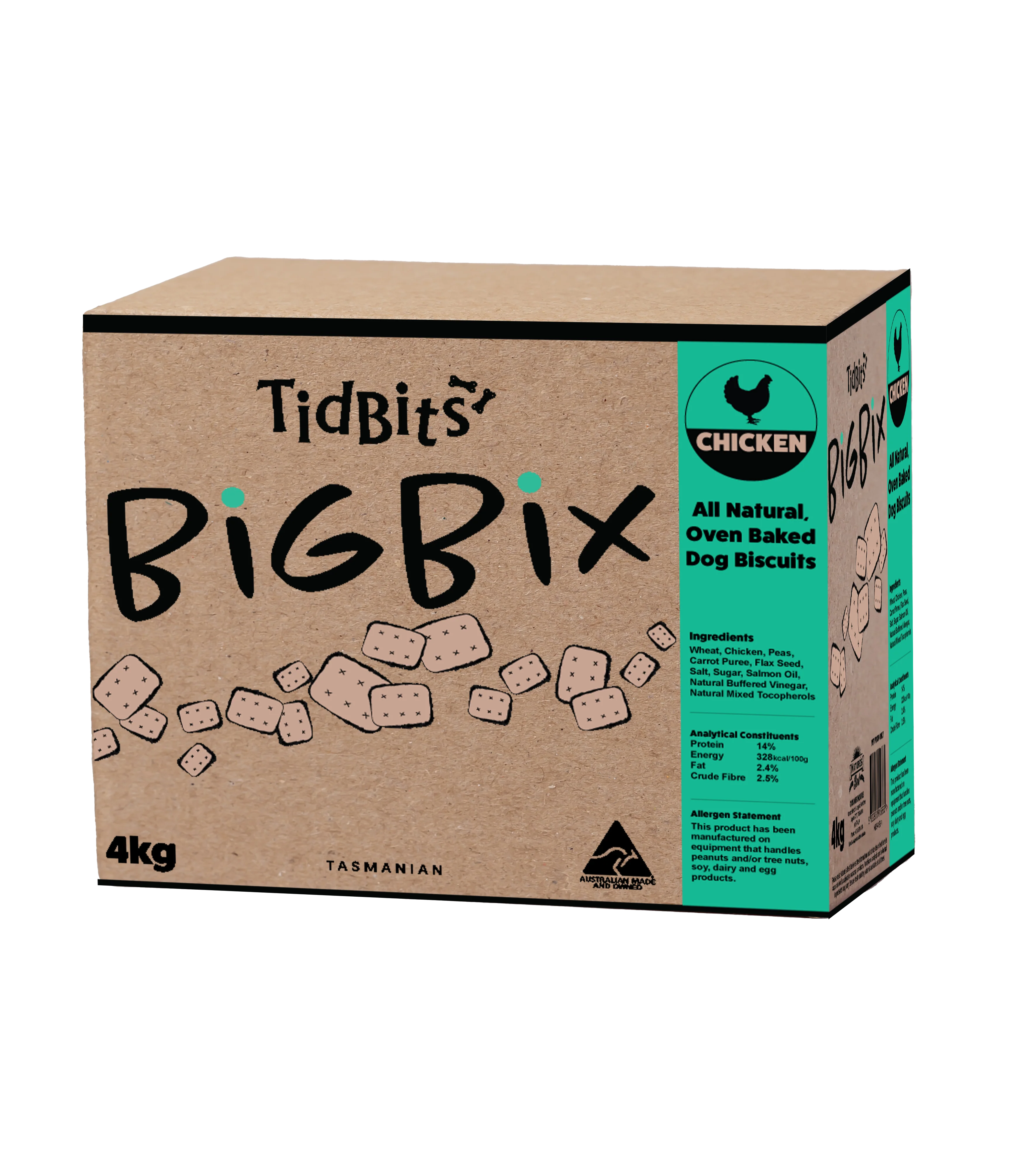 TidBits - Big Bix Chicken Dog Treats (4kg)