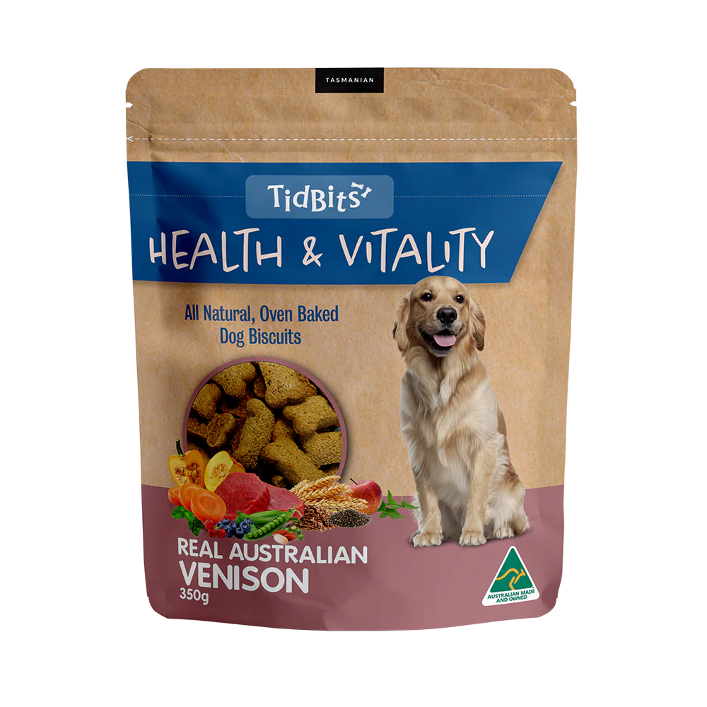TidBits - Health & Vitality Venison Dog Biscuits (350g)