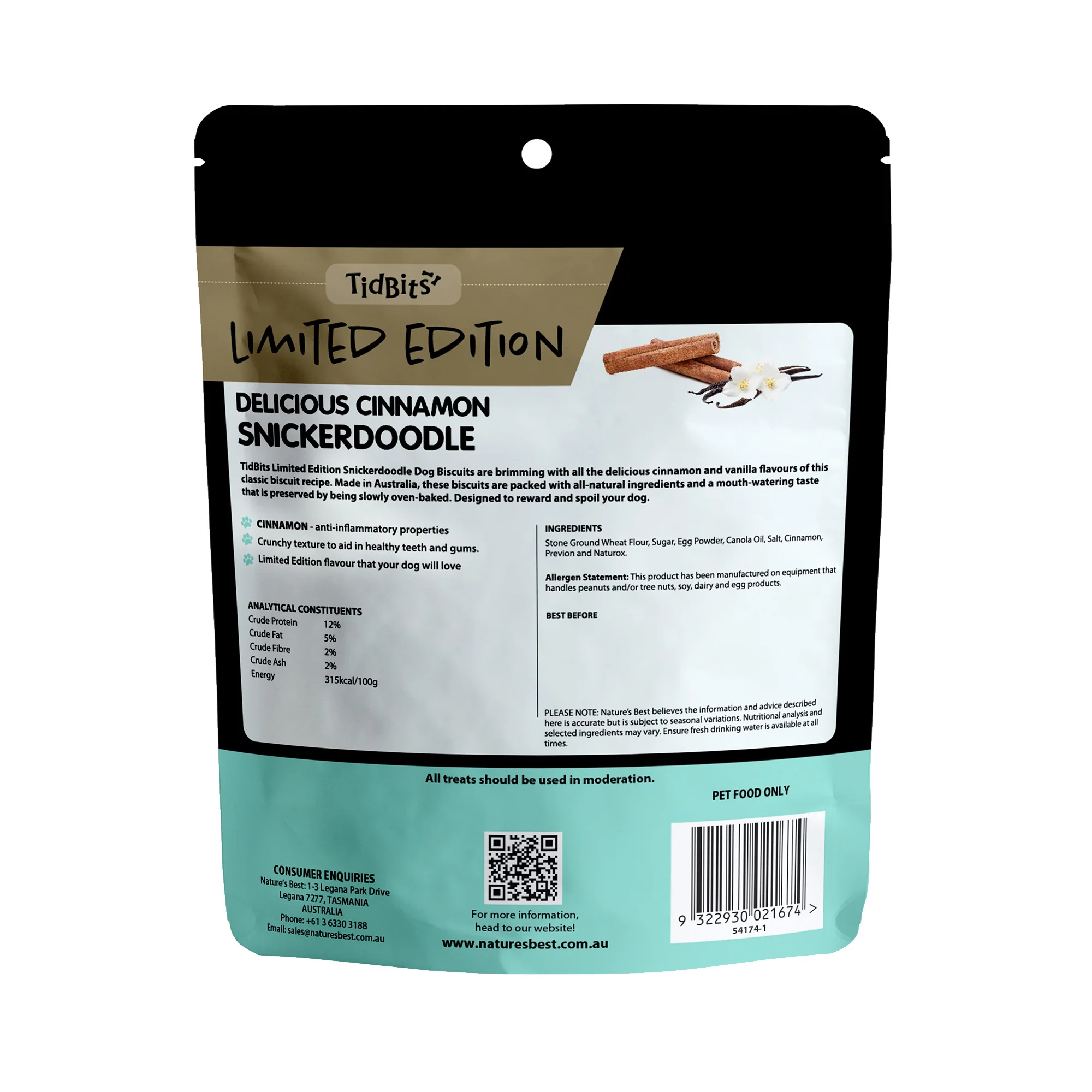 TidBits - Limited Edition Snickerdoodle Dog Biscuits (250g) - Image 2
