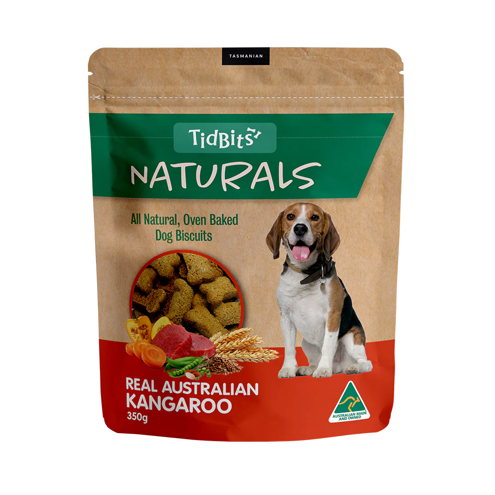 TidBits - Naturals Kangaroo Dog Biscuits (350g)
