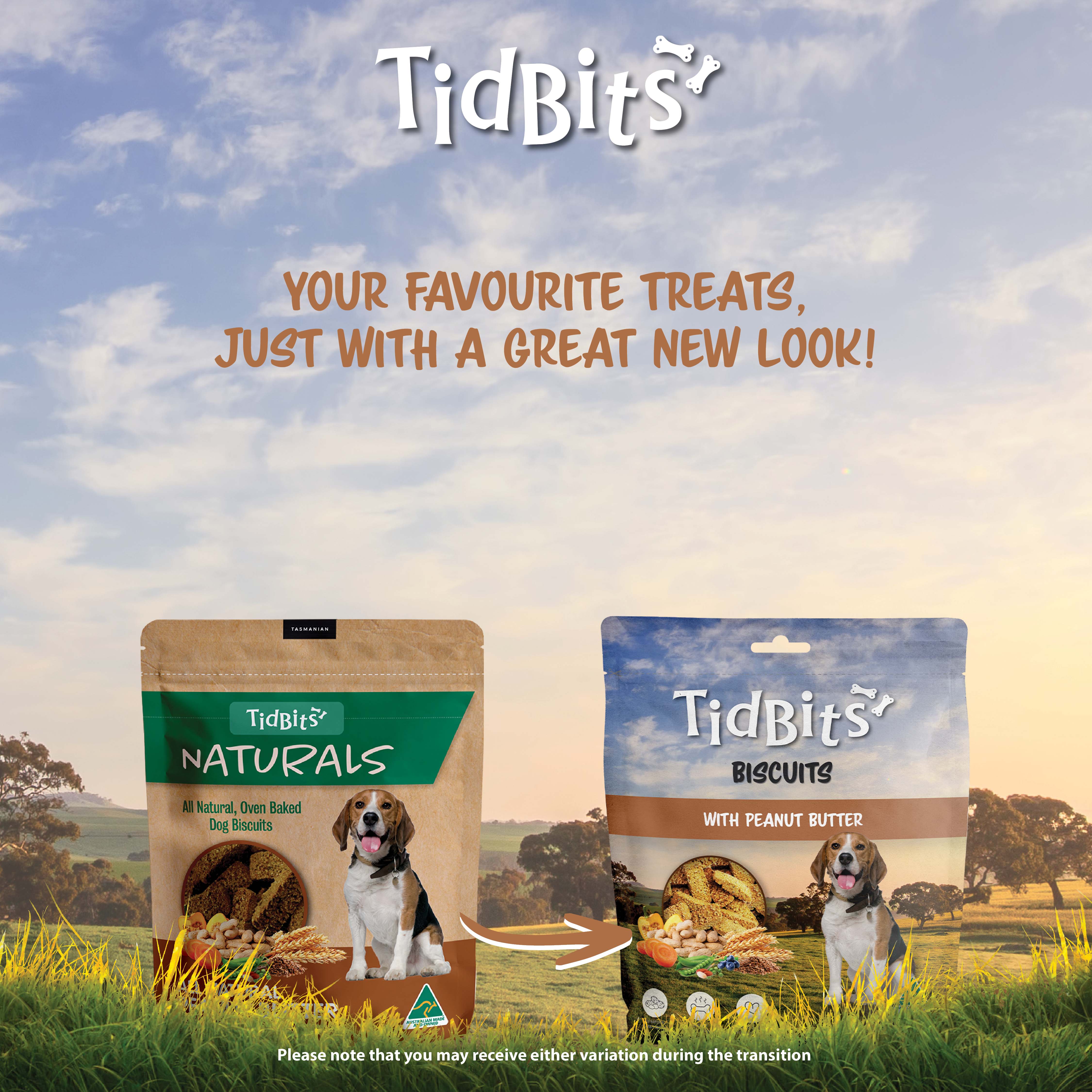 TidBits - Naturals Peanut Butter Dog Biscuits (350g) - Image 2