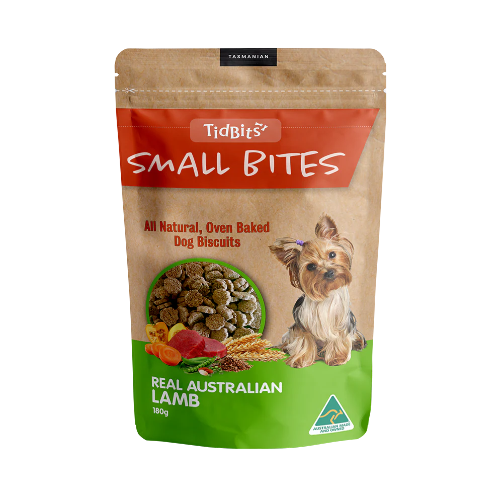 TidBits - Small Bites Lamb Dog Biscuits (180g)