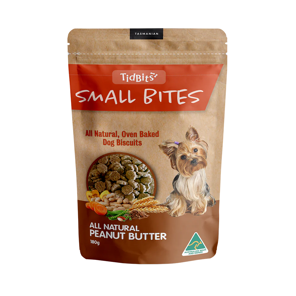 TidBits - Small Bites Peanut Butter Dog Biscuits (180g)
