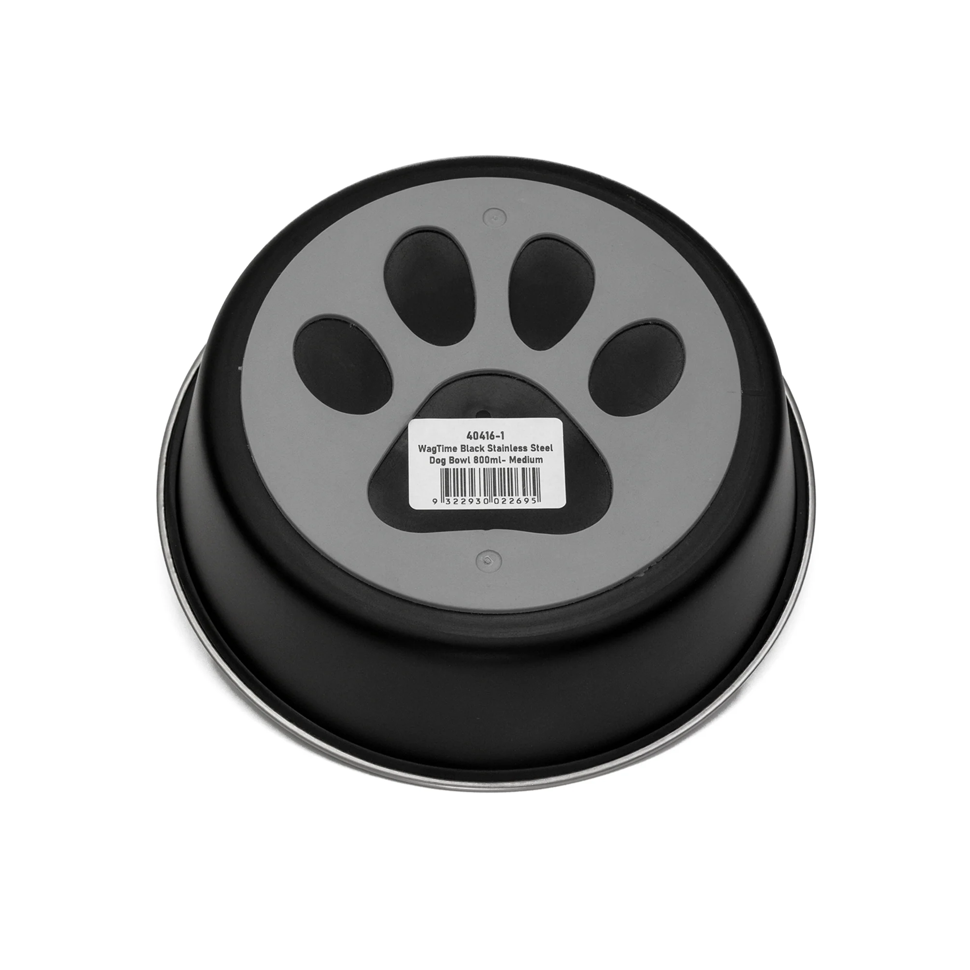 WagTime - Black Stainless Steel Dog Bowl (Medium) - Image 3