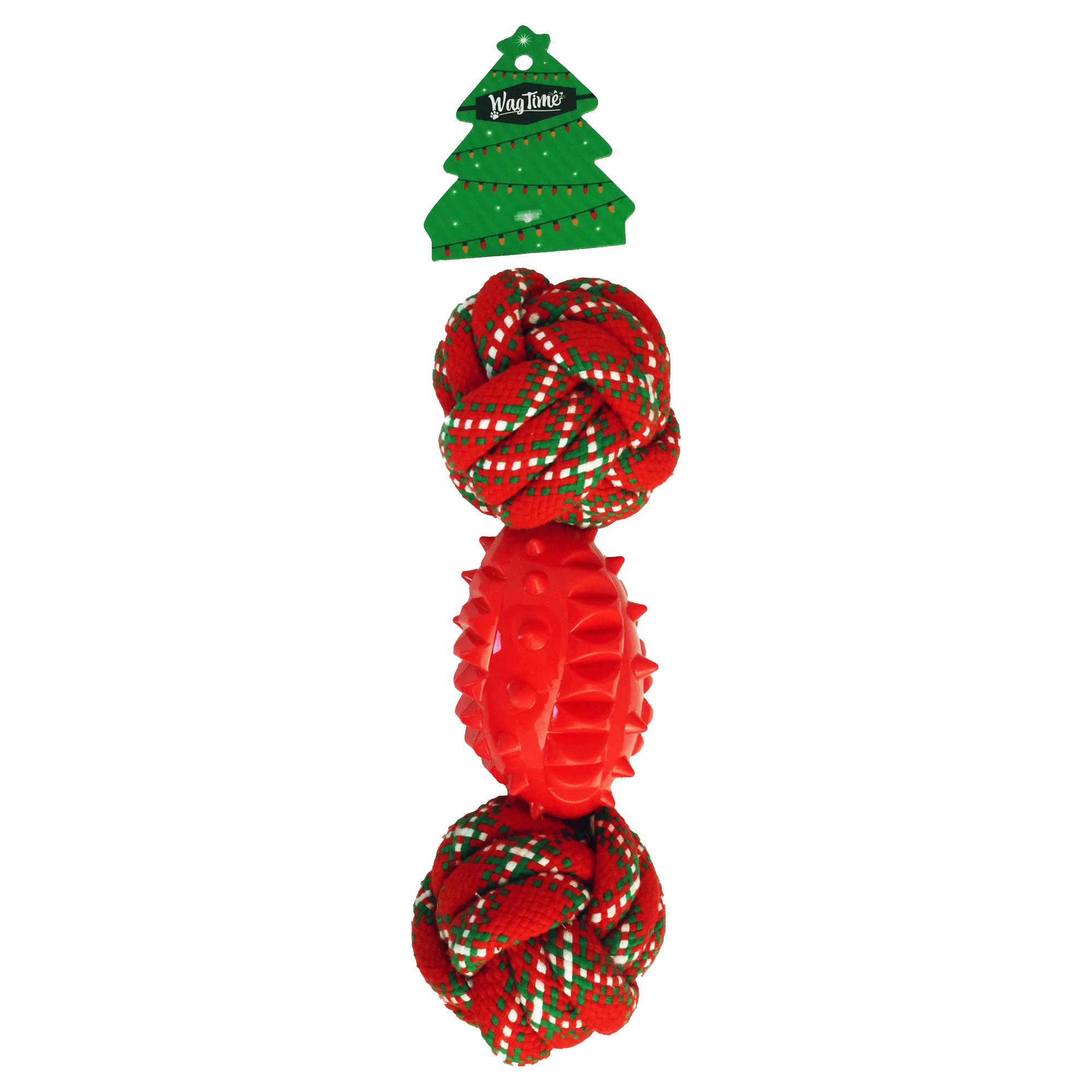 WagTime - Christmas Rope Dumbbell (26cm)