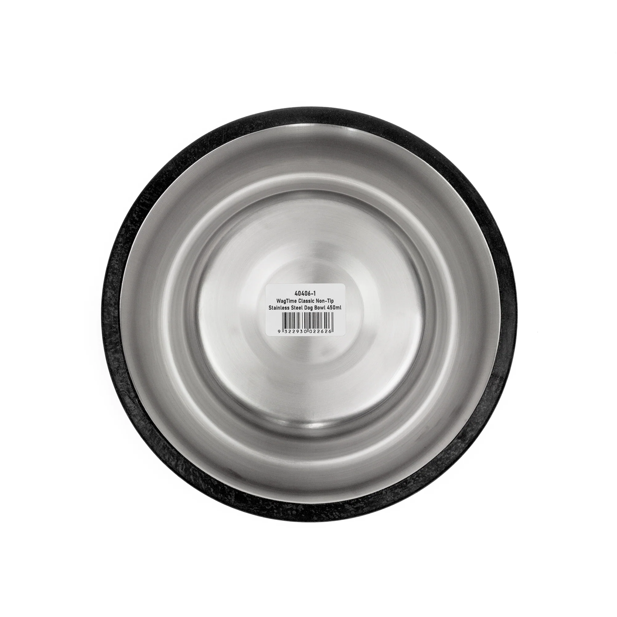 WagTime - Classic Non-tip Stainless Steel Dog Bowl (450ml) - Image 2