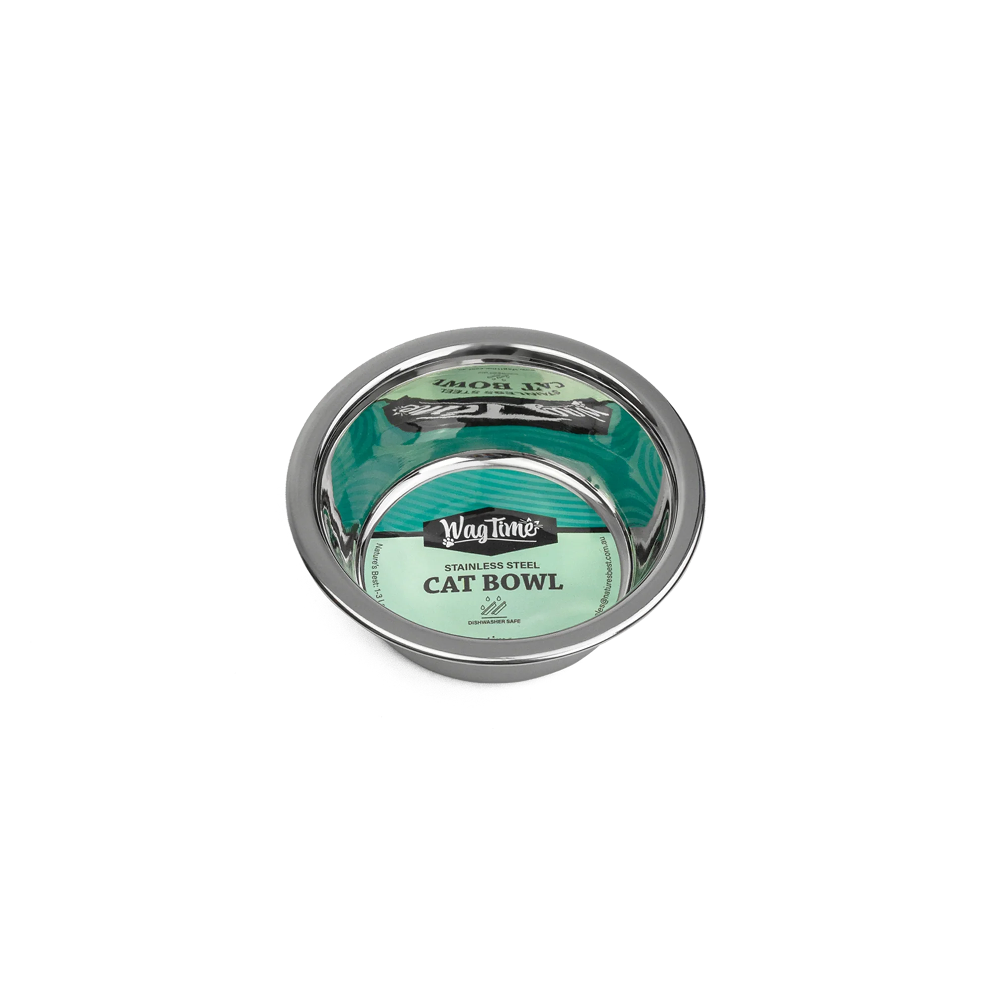 WagTime - Classic Stainless Steel Cat Bowl (235ml)