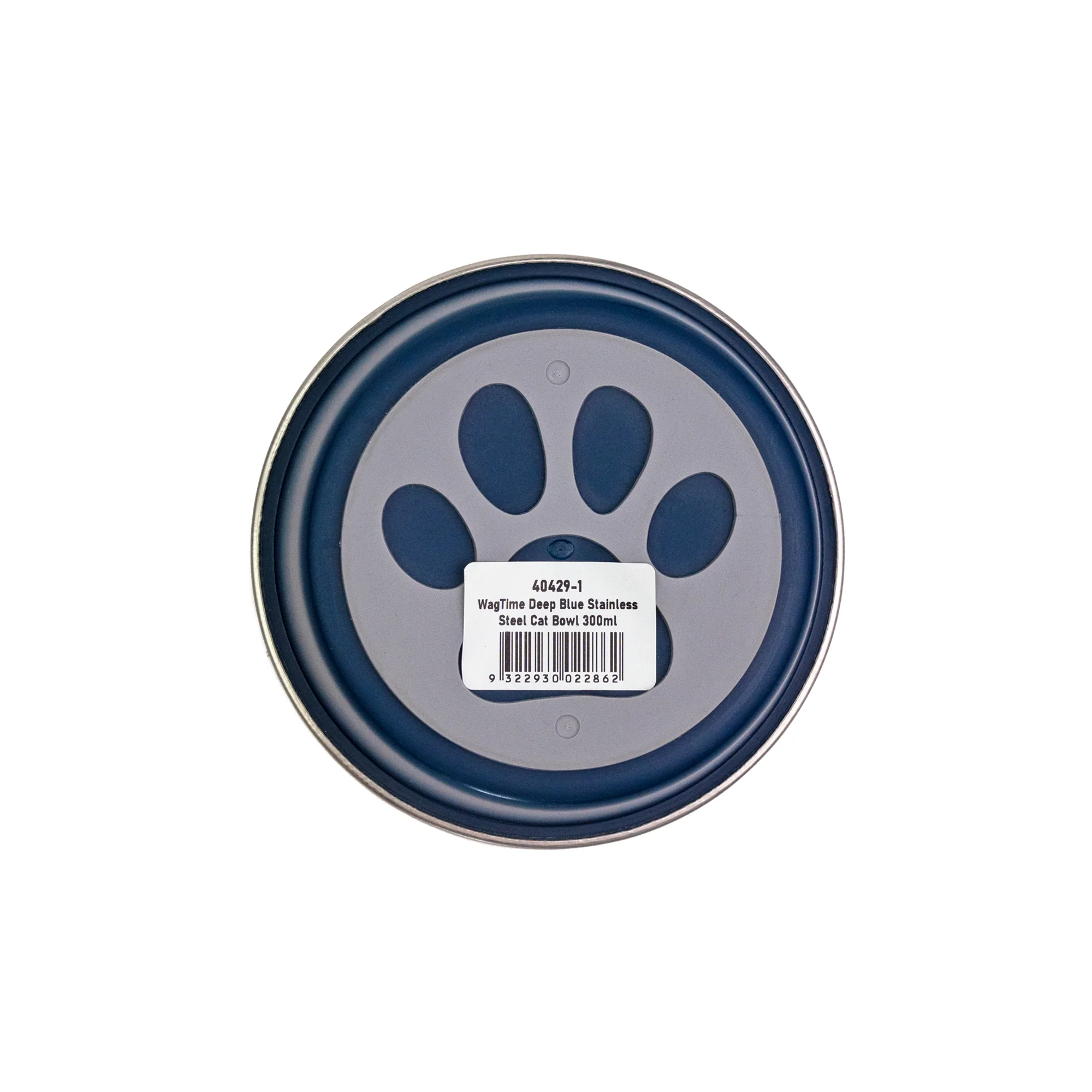 WagTime - Deep Blue Stainless Steel Cat Bowl (300ml) - Image 3