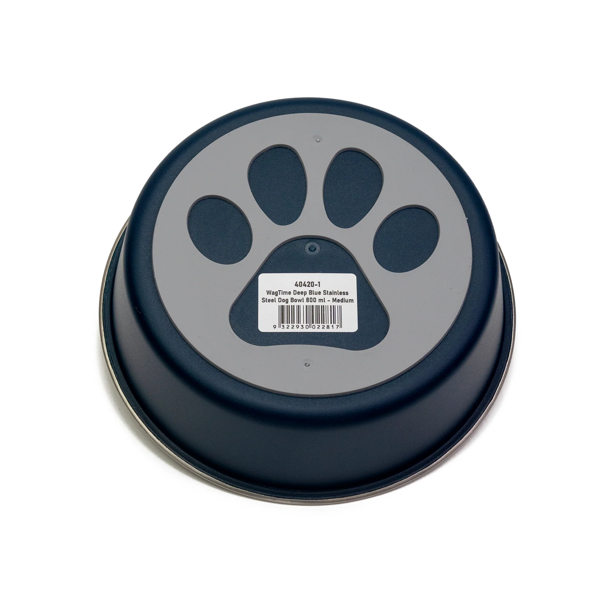 WagTime - Deep Blue Stainless Steel Dog Bowl (Medium) - Image 3