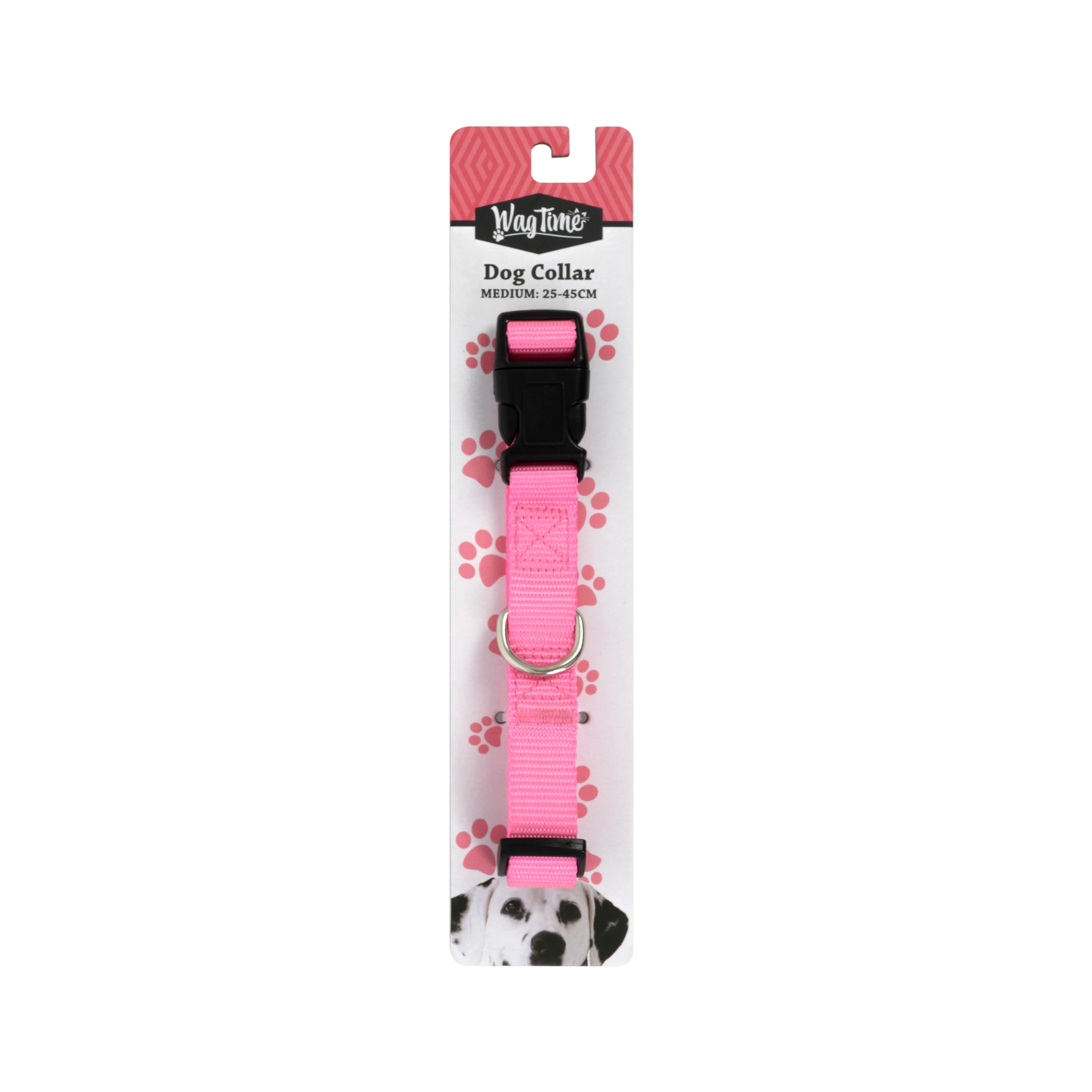 WagTime Essentials Dog Collar Pink - Large - Image 3