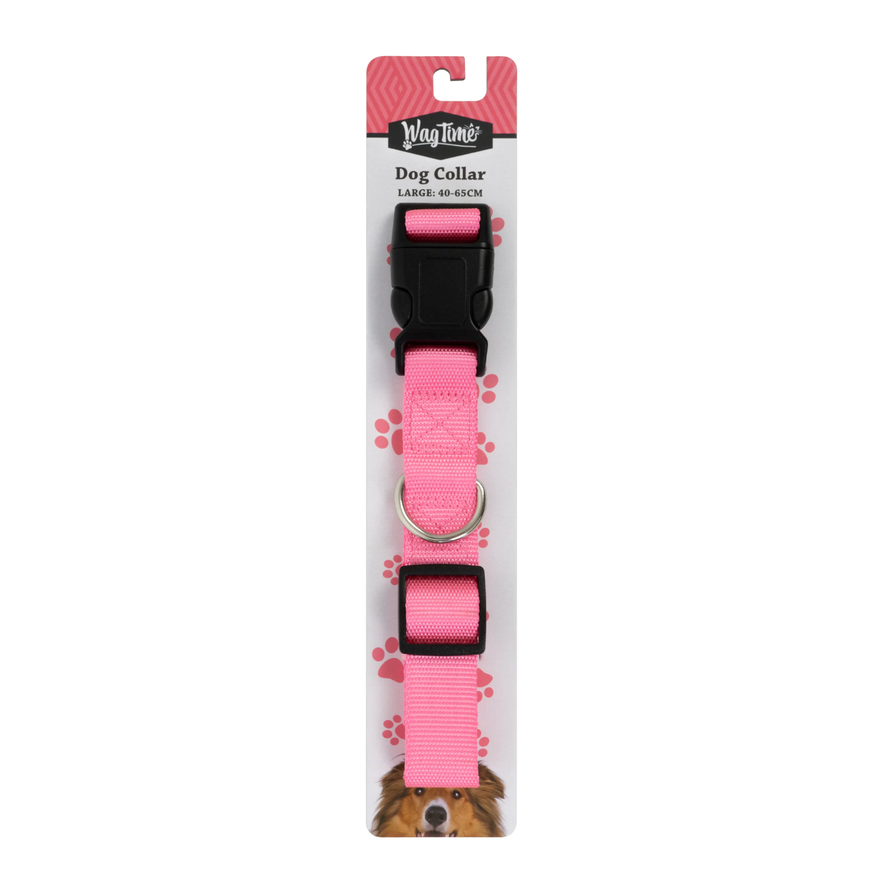 WagTime Essentials Dog Collar Pink - Large - Image 4