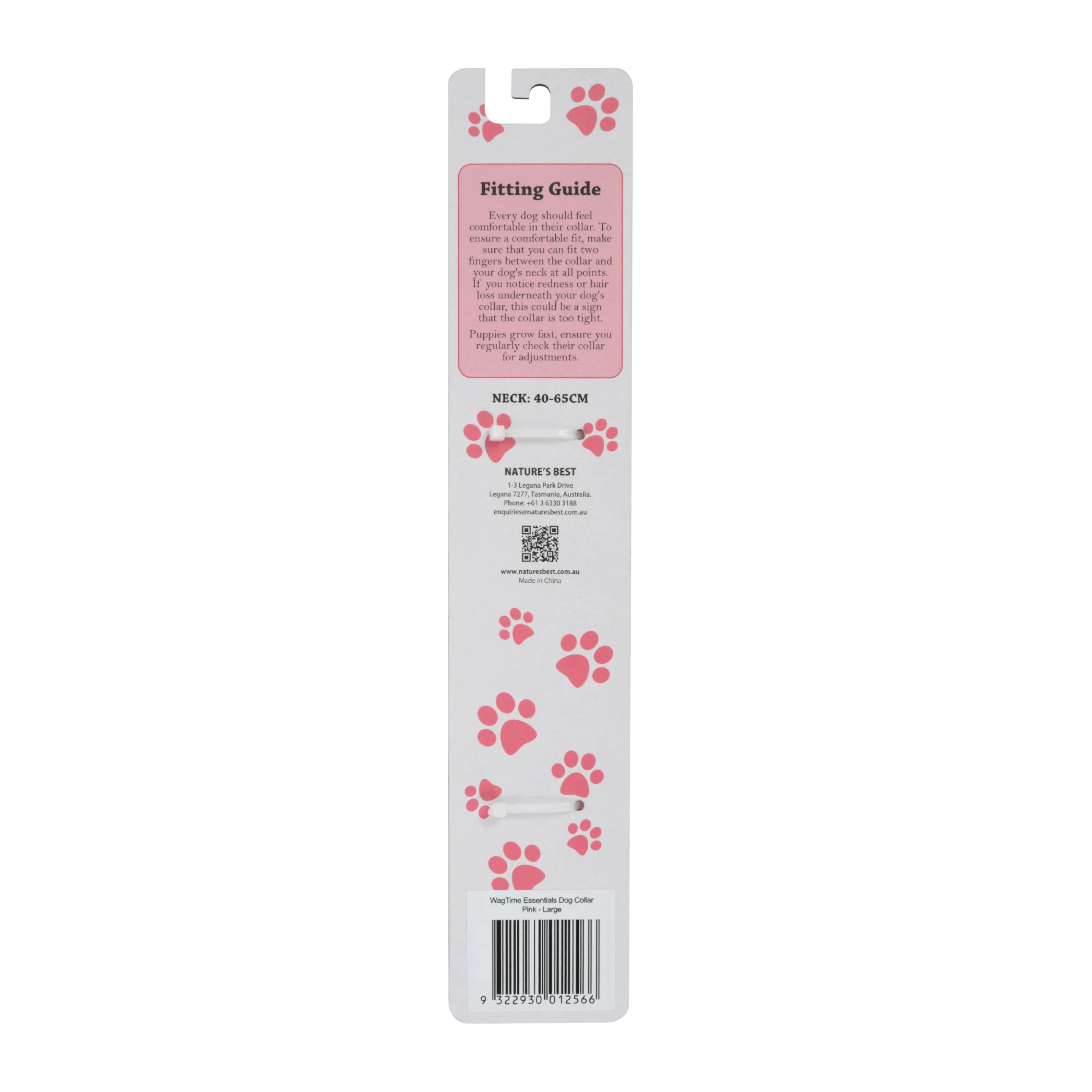 WagTime Essentials Dog Collar Pink - Large - Image 5