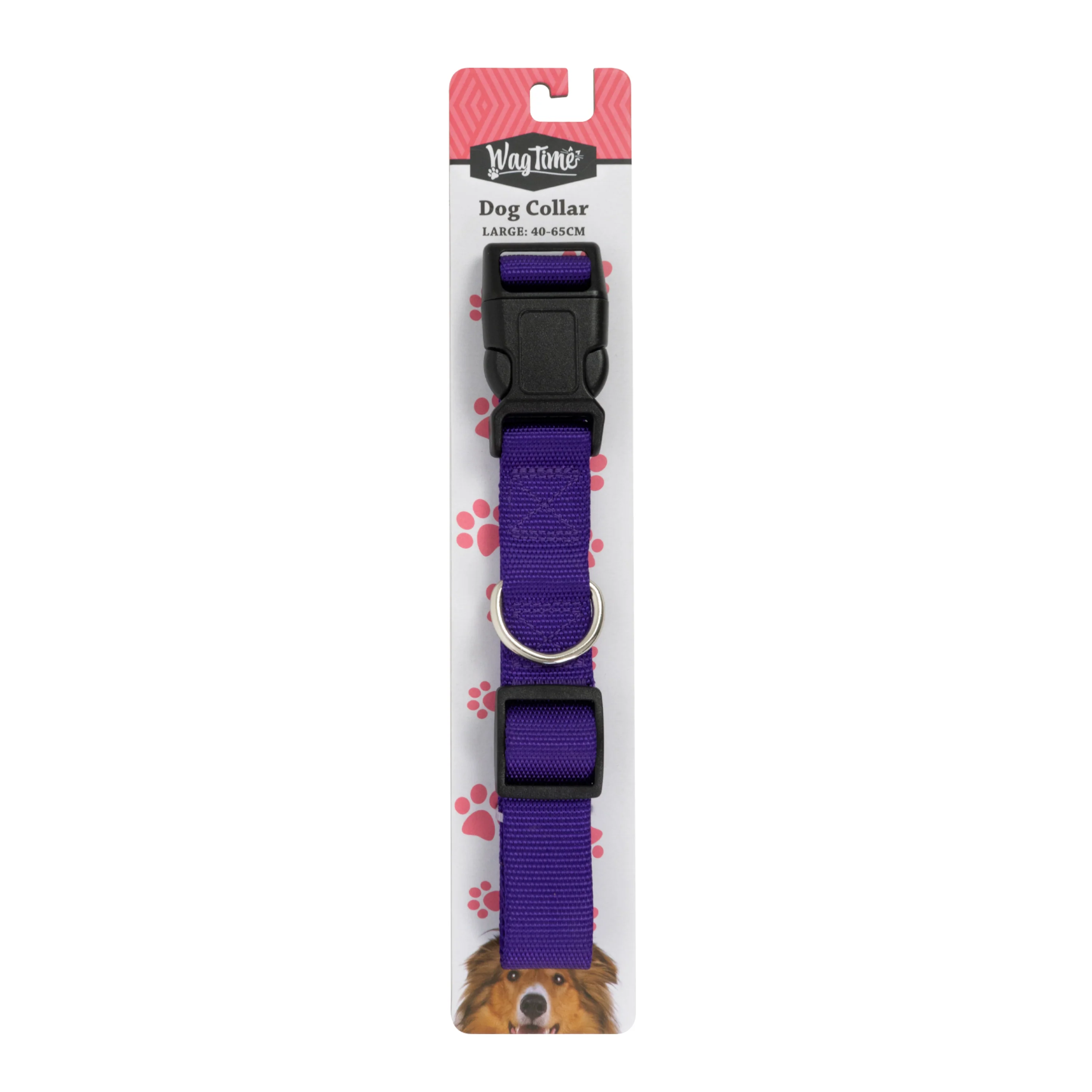 WagTime Essentials Dog Collar Purple - Large - Image 4