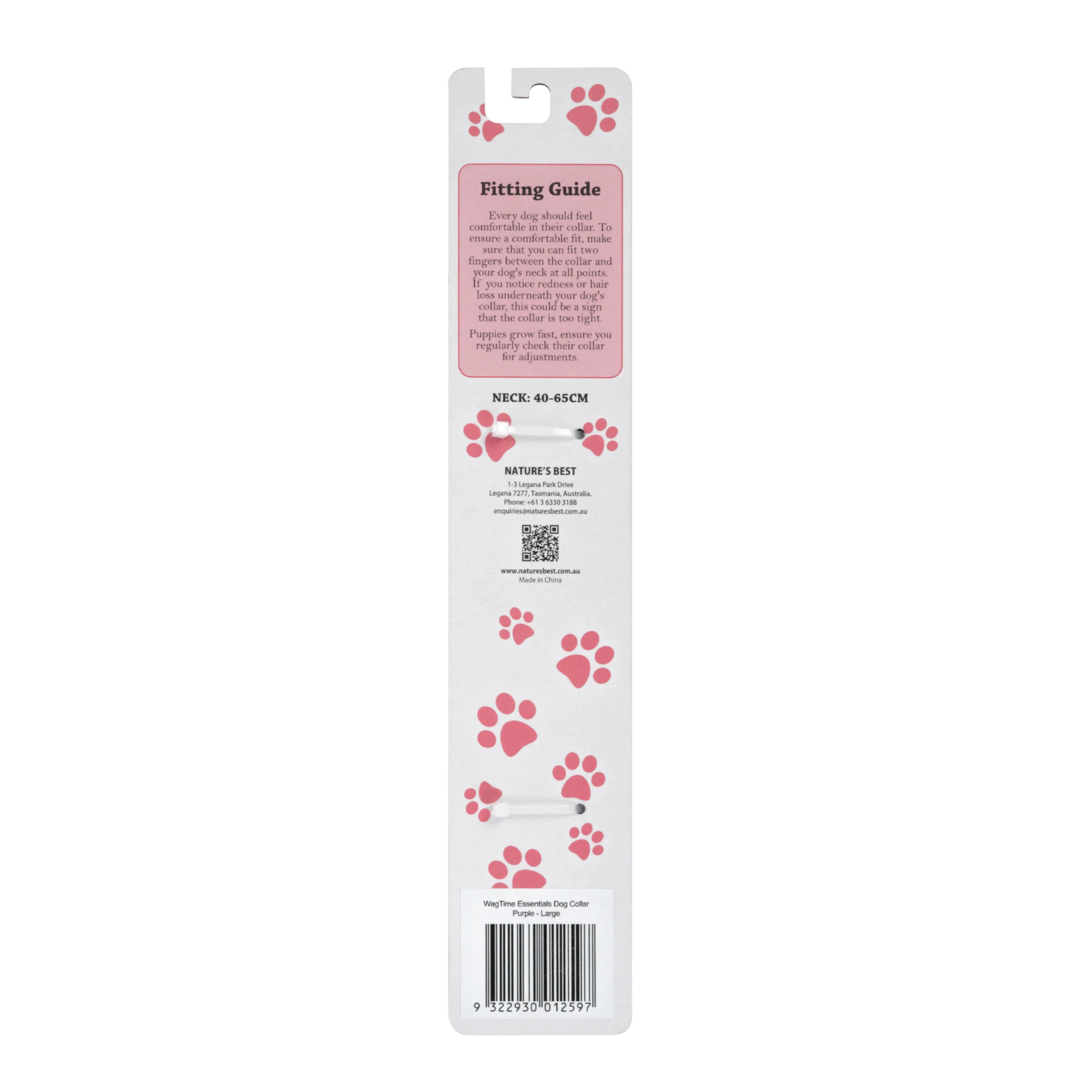 WagTime Essentials Dog Collar Purple - Large - Image 5