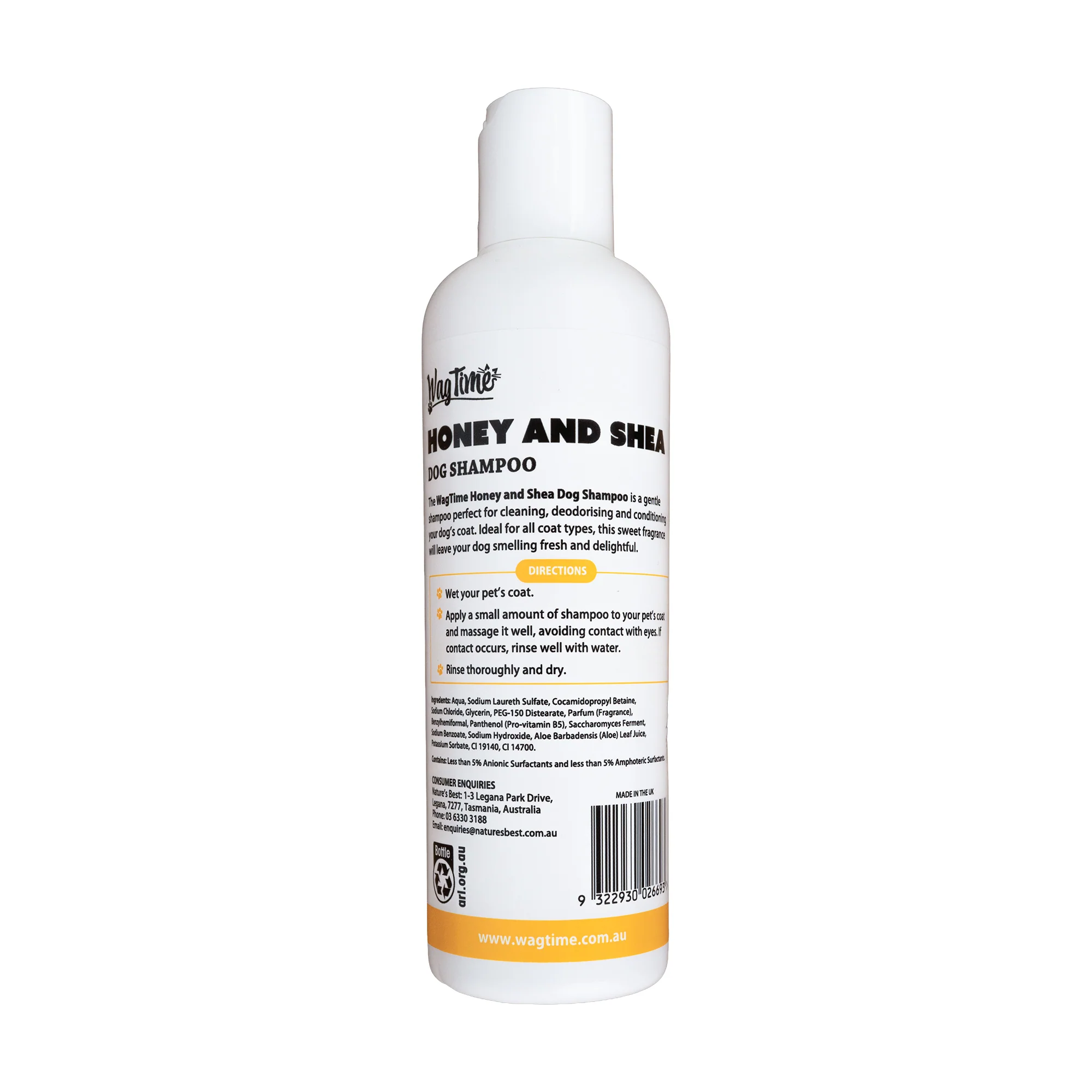 WagTime Honey & Shea Dog Shampoo 250ml - Image 2