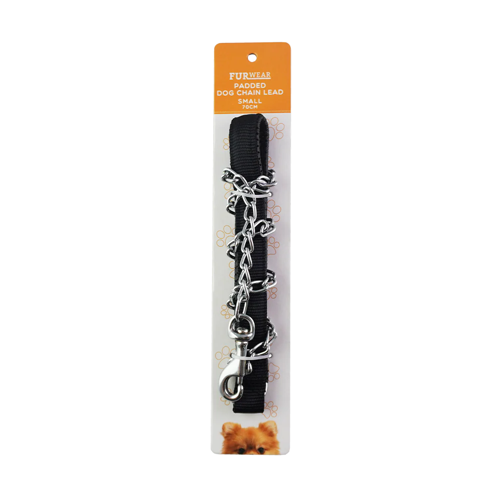 WagTime Padded Dog Chain Lead Black - Large - Image 2