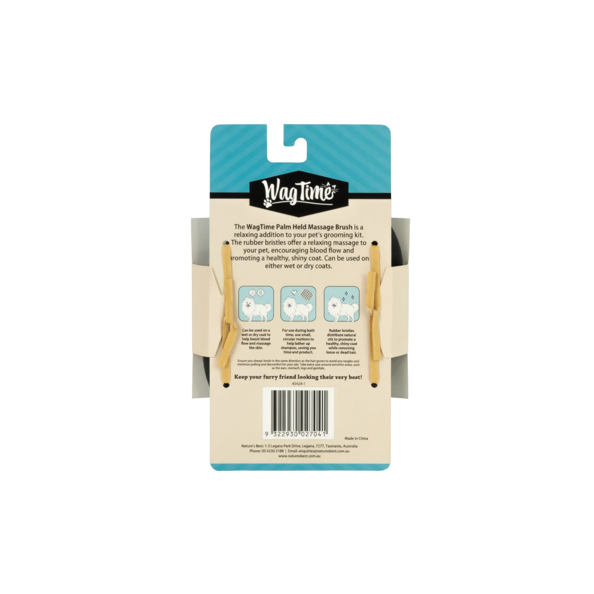 WagTime Palm Held Massage Brush - Image 3