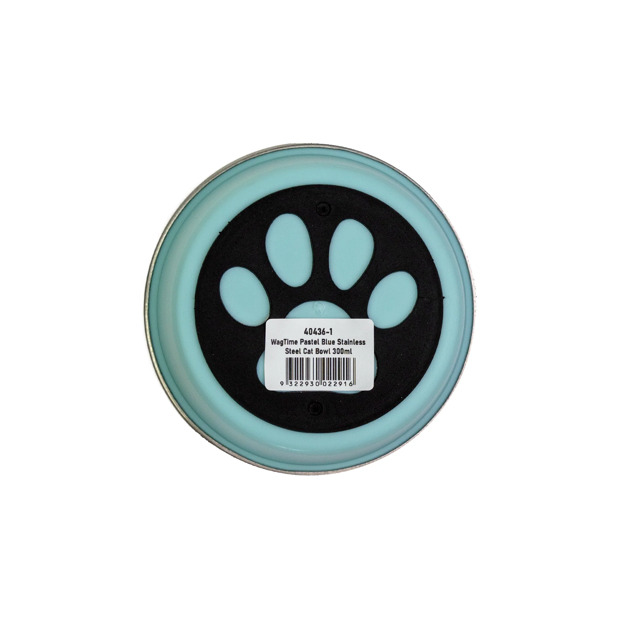 WagTime - Pastel Blue Stainless Steel Cat Bowl (300ml) - Image 3