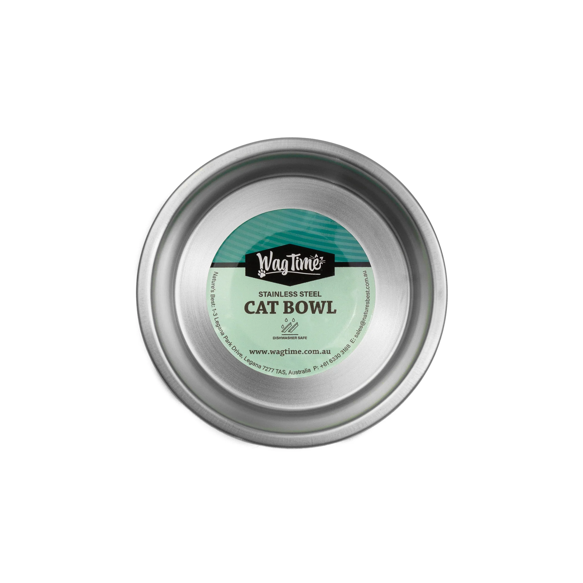 WagTime - Pink Stainless Steel Cat Bowl (300ml) - Image 2