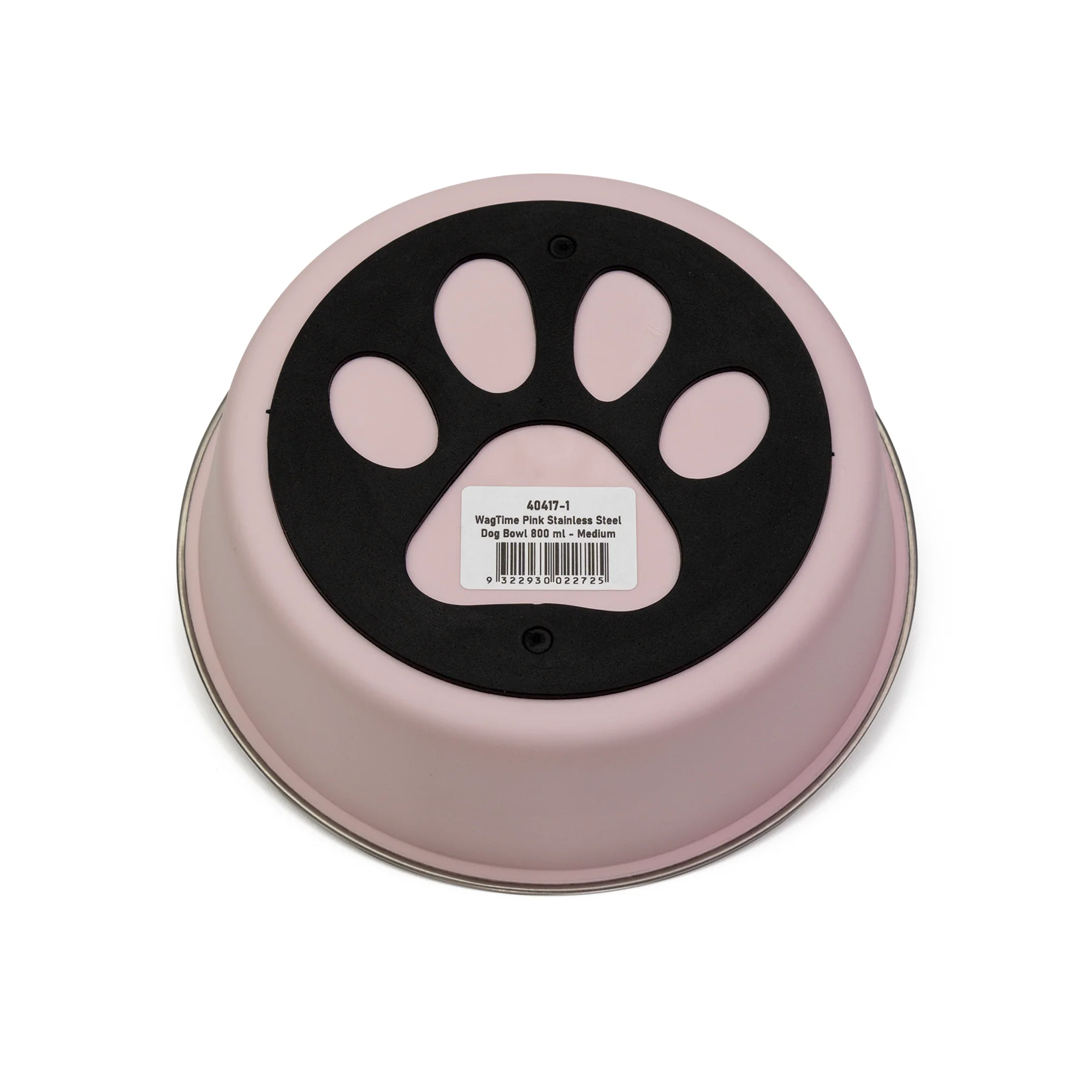 WagTime - Pink Stainless Steel Dog Bowl (Medium) - Image 3