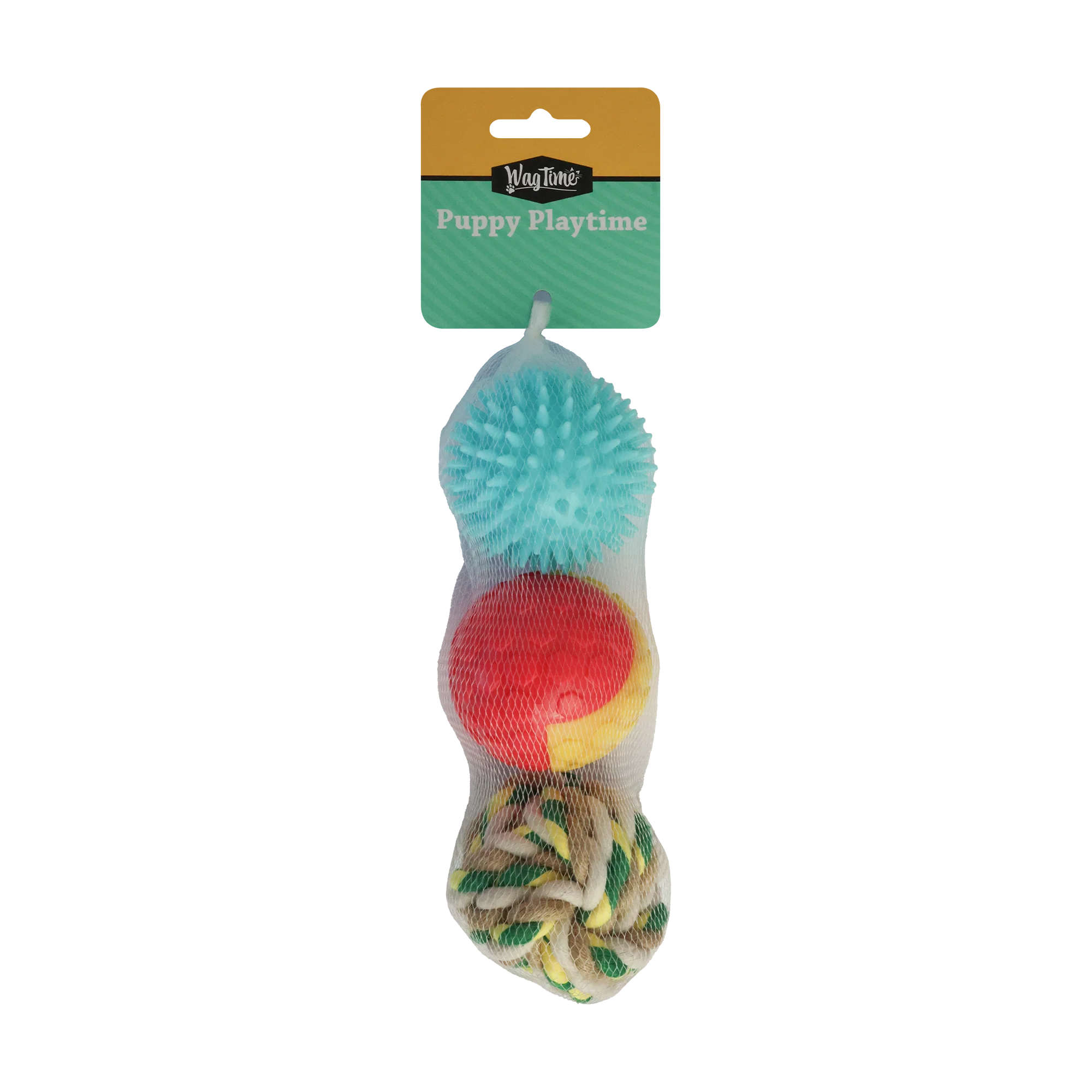 WagTime - Puppy Textured Ball Trio (6.5cm)
