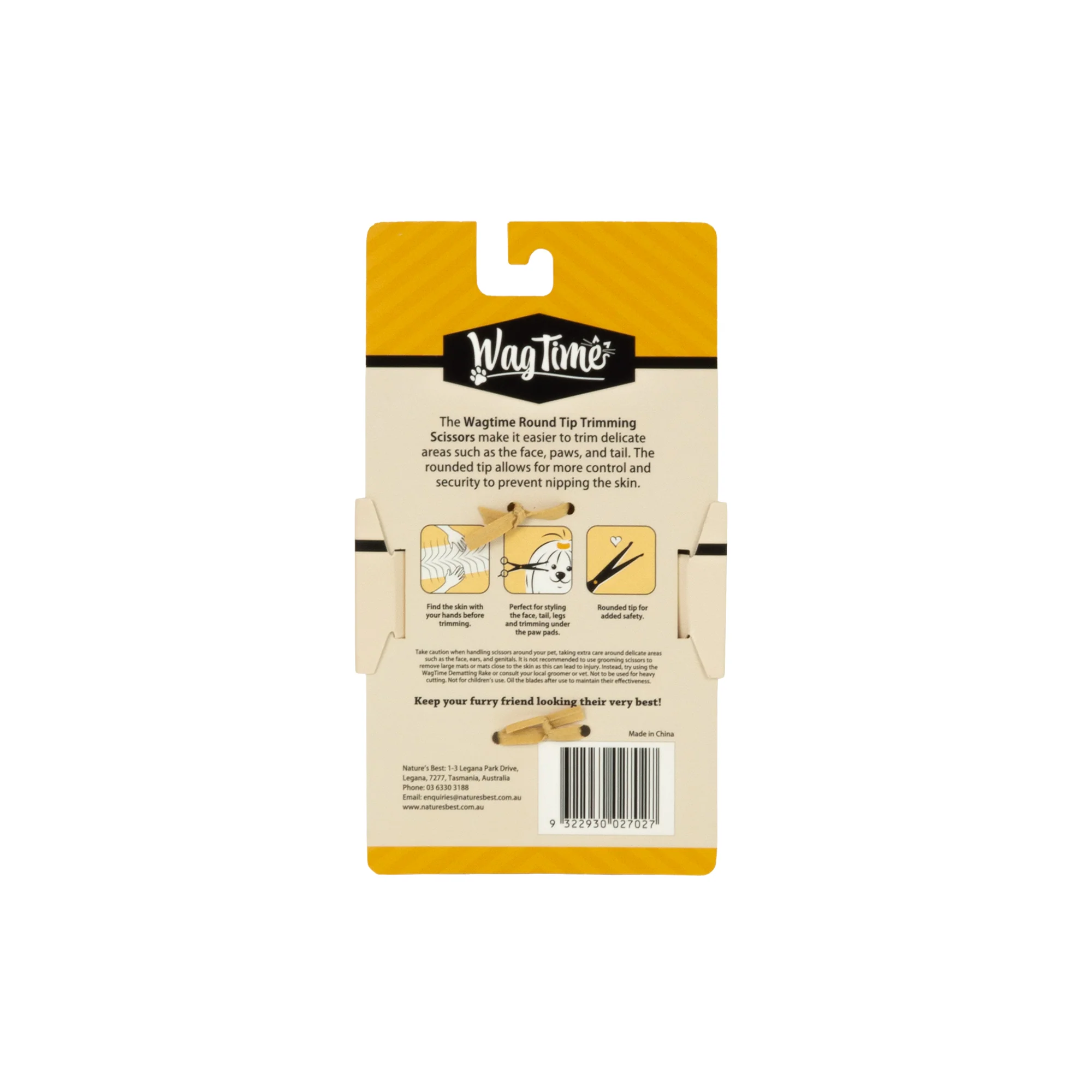 WagTime Recycled Round Tip Trimming Scissors - Image 3