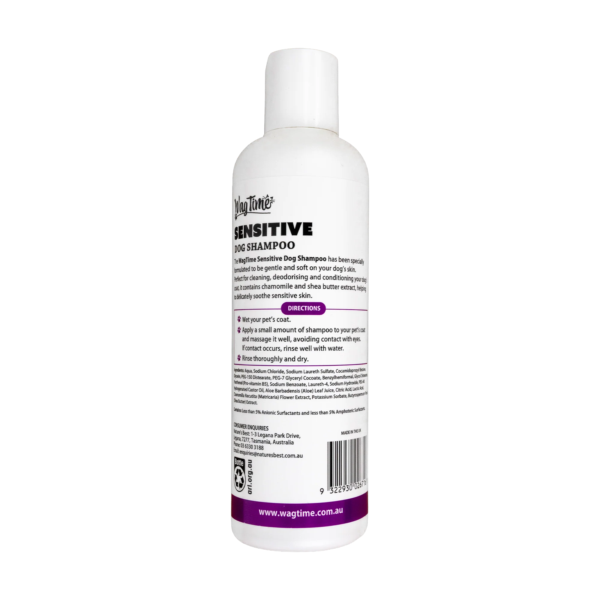 WagTime Sensitive Dog Shampoo 250ml - Image 2