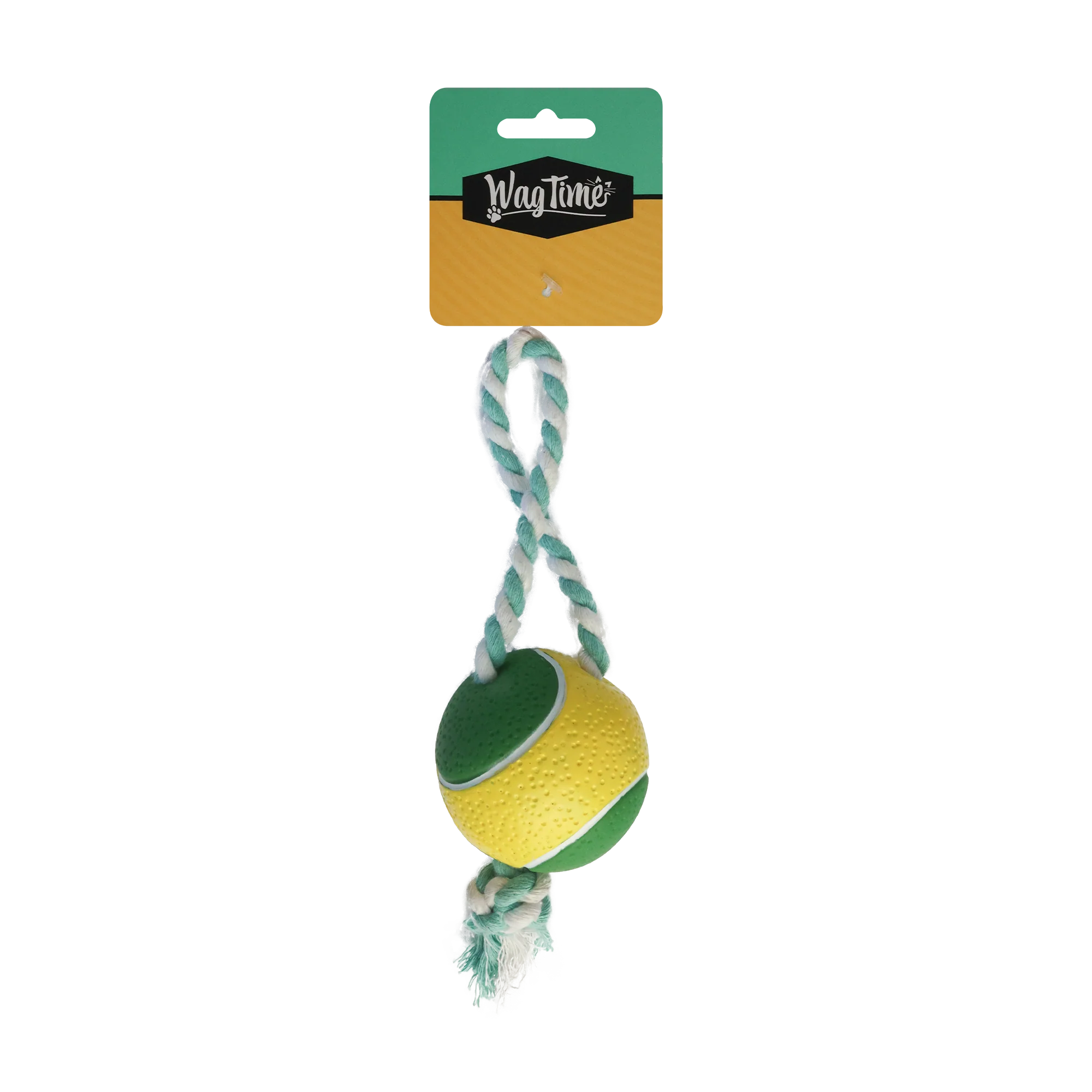 WagTime Vinyl Ball Rope Toy