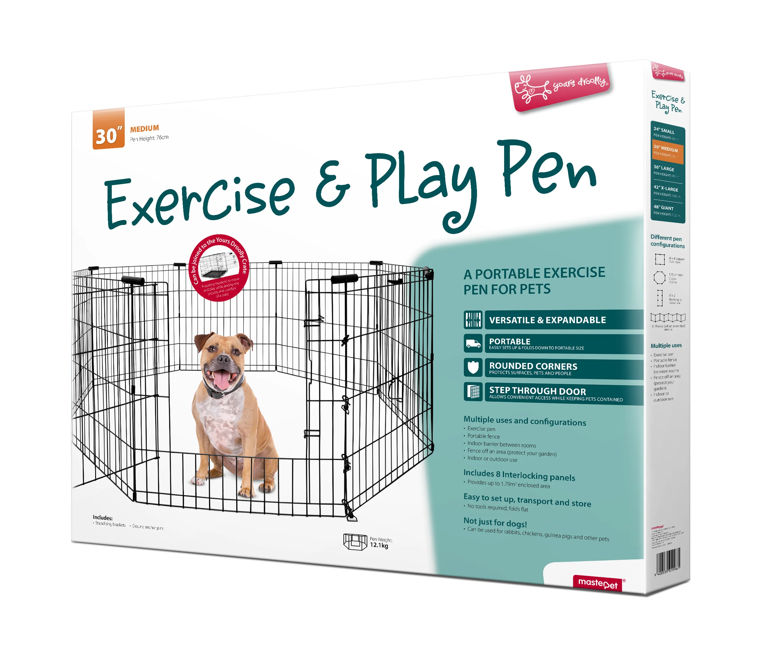 Yours Droolly - Exercise Pen with Door (30in)