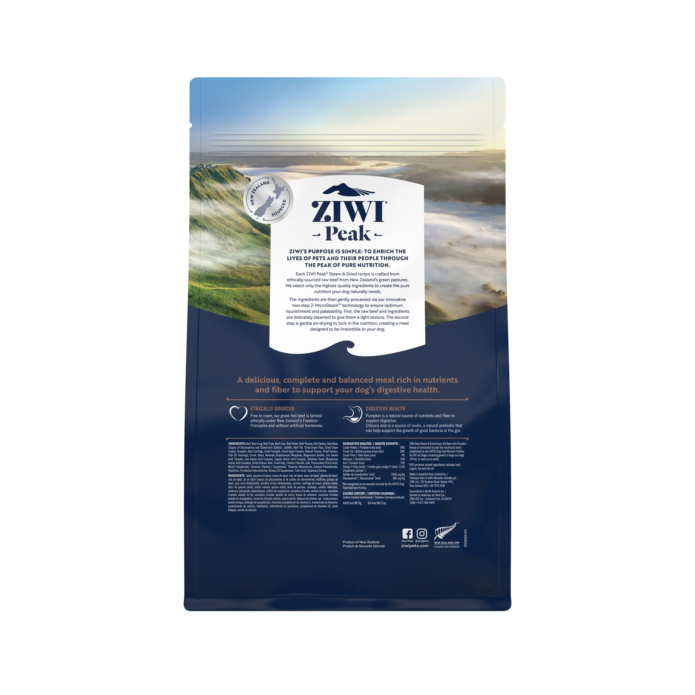 Ziwi Peak Steam & Dried Dog Beef 800g - Image 4